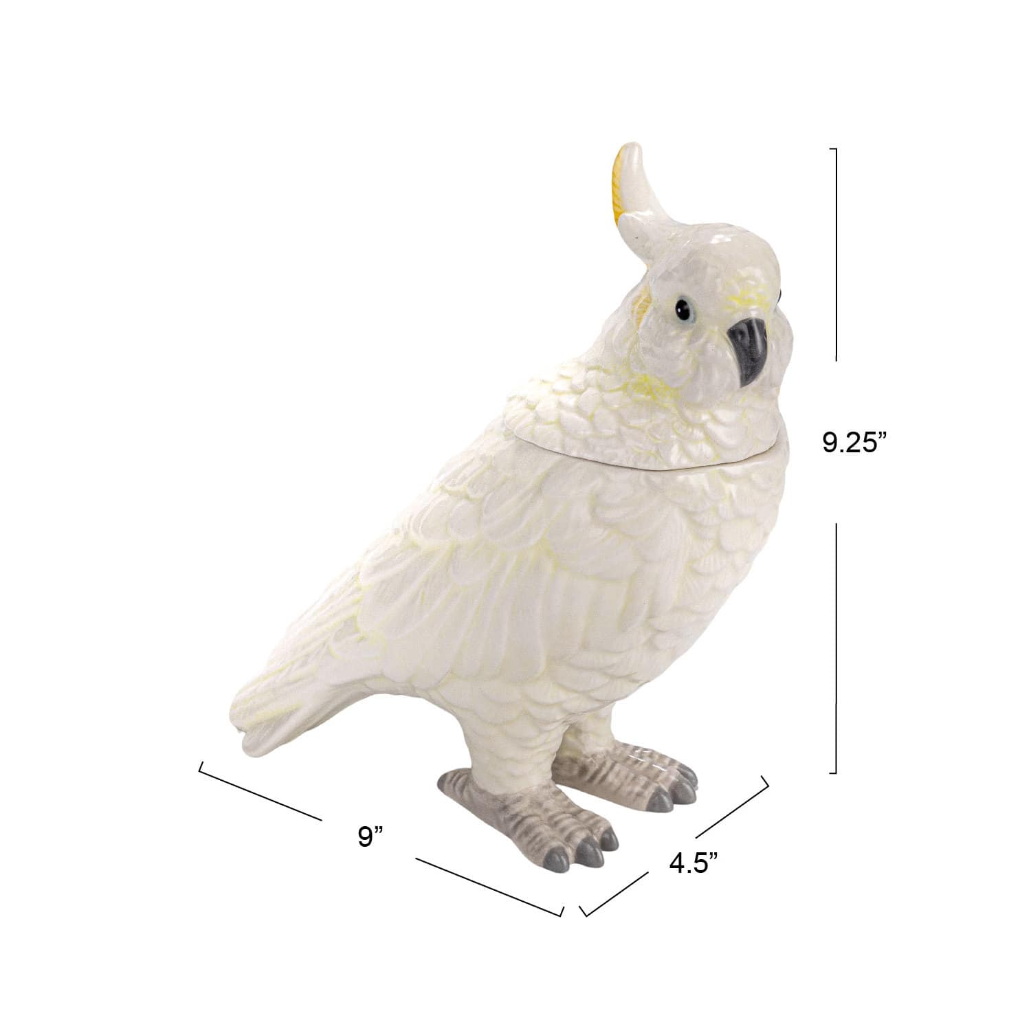 Hello Honey&#xAE; 9.25&#x22; White Ceramic Cockatoo Jar