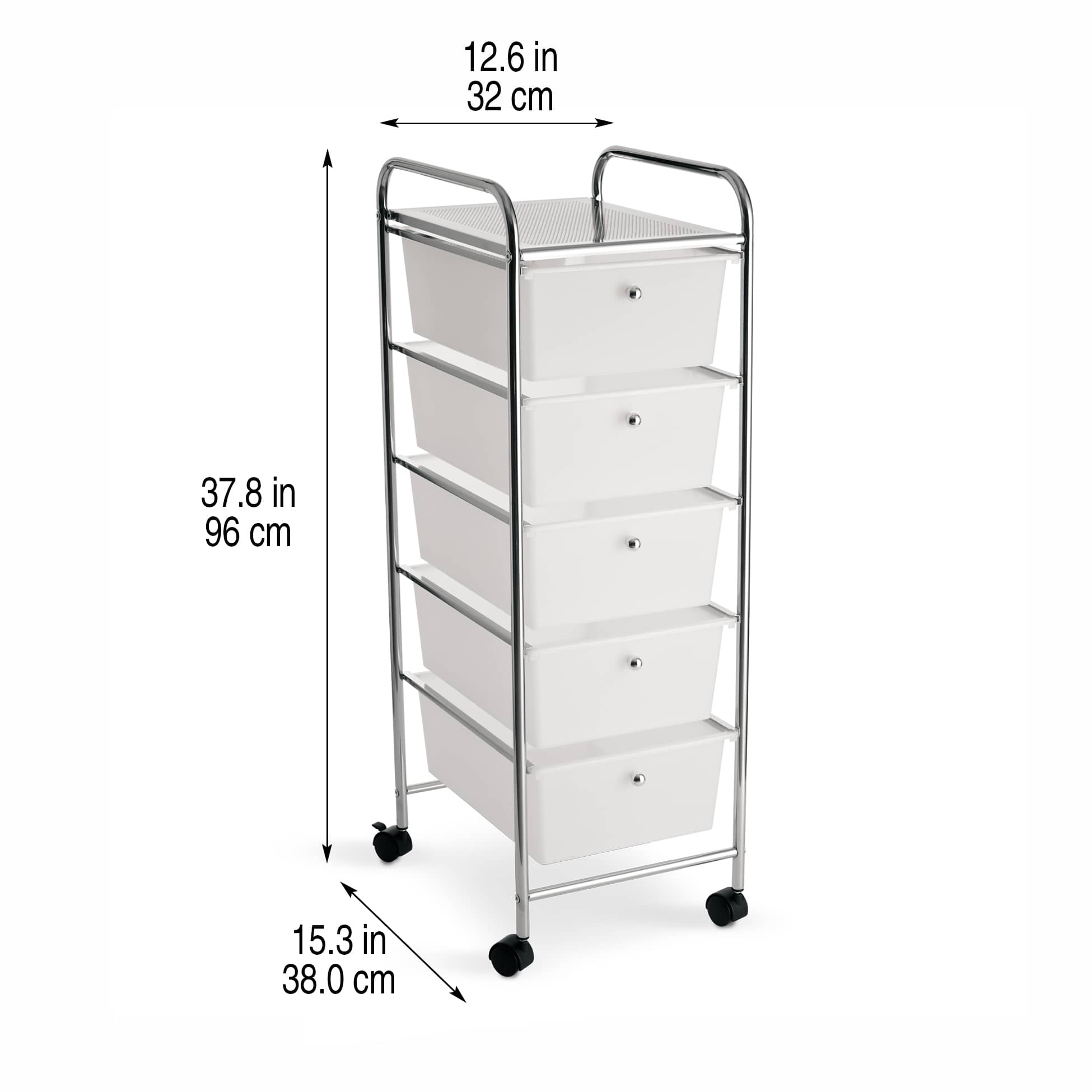 5 Drawer Rolling Cart by Simply Tidy®