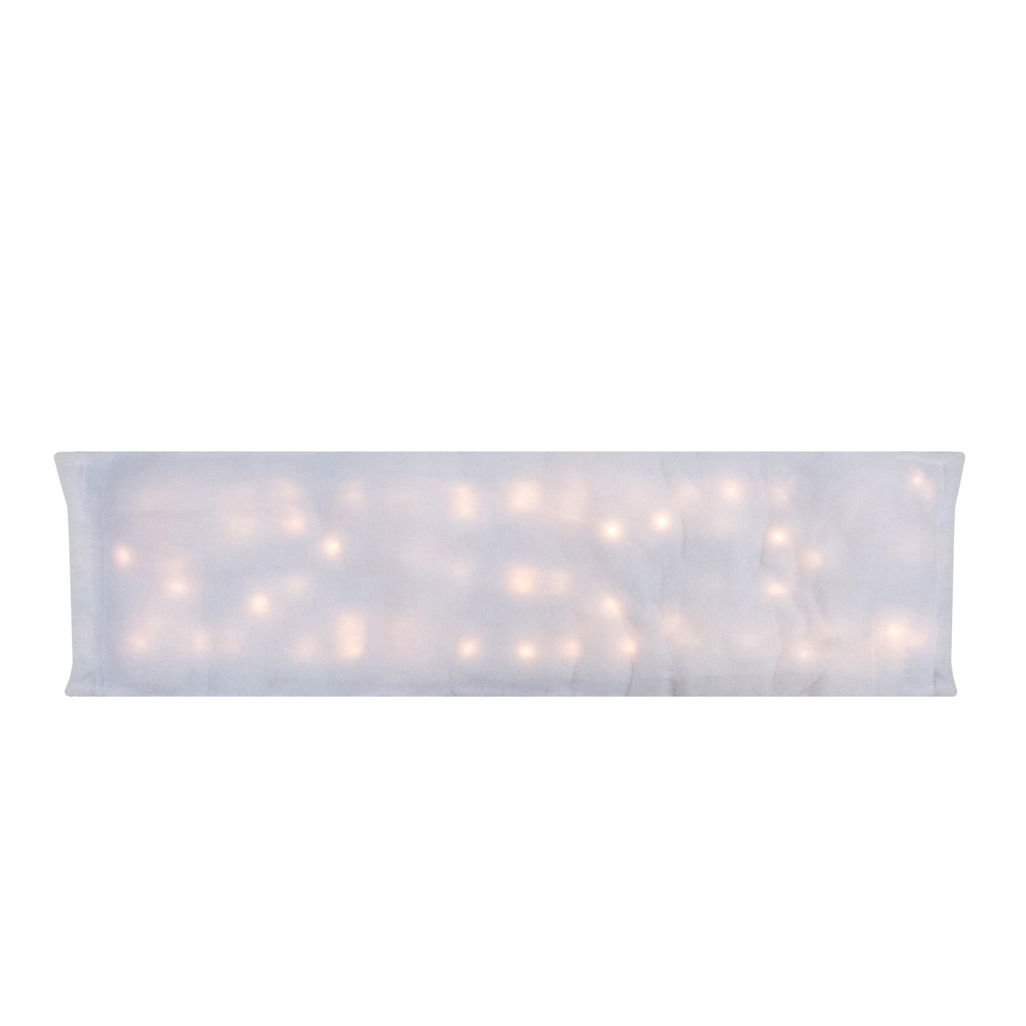 42" LED Lighted Battery Operated Christmas Snow Blanket, Warm White Lights