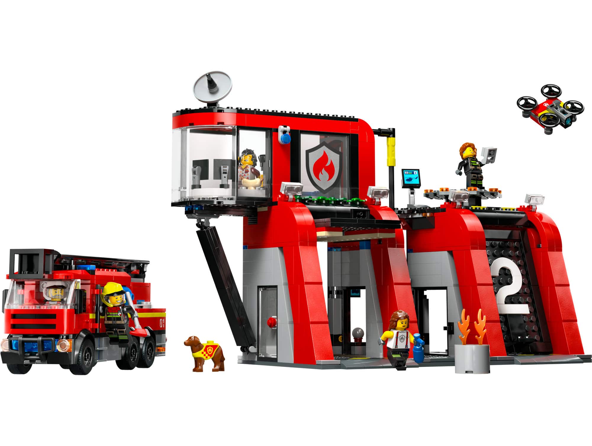 LEGO&#xAE; City Fire Station with Fire Truck Playset 60414