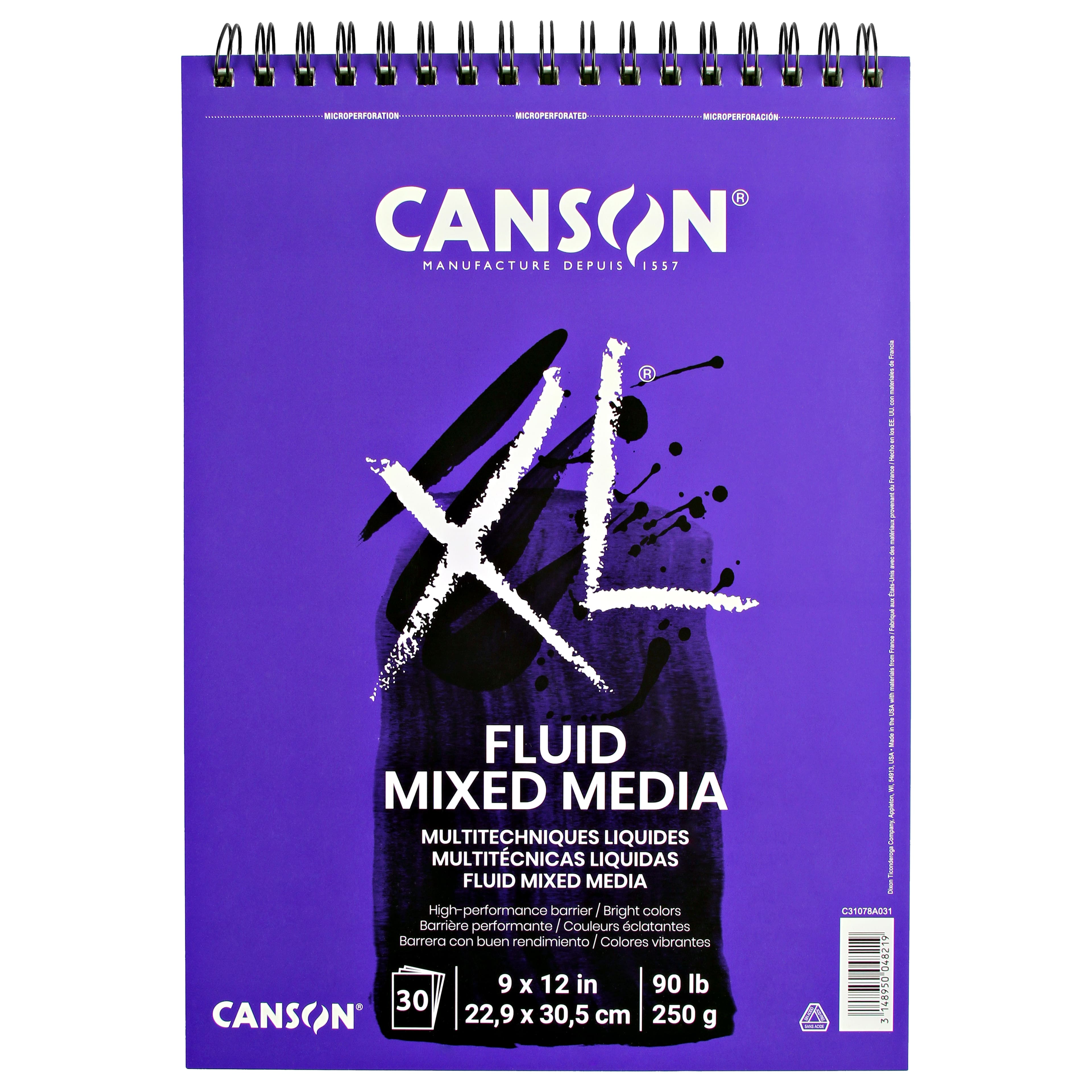 Canson&#xAE; XL&#xAE; Fluid Mixed Media Paper Pad, 9&#x22; x 12&#x22;