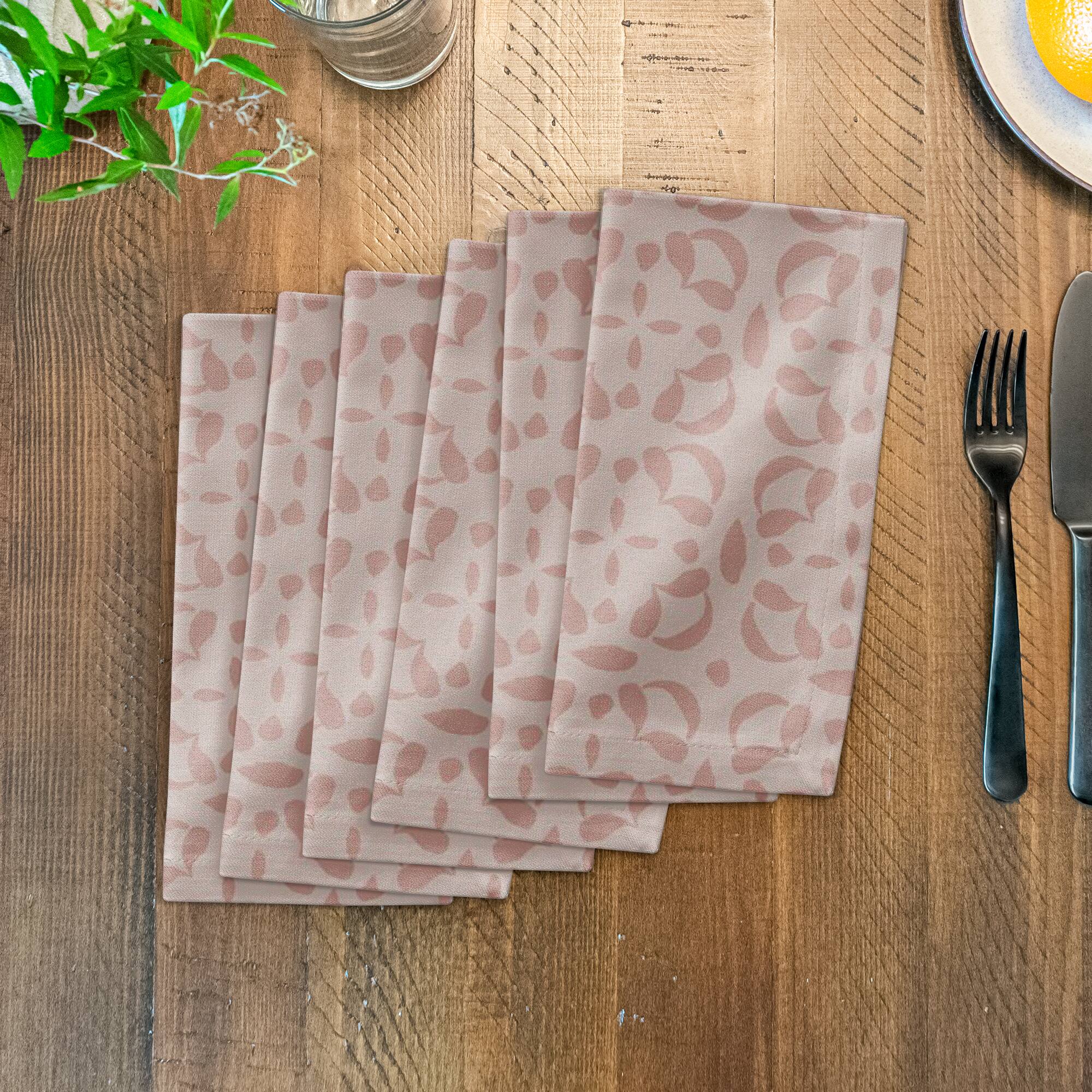 Intricate Circle Stack Cotton Twill Napkin