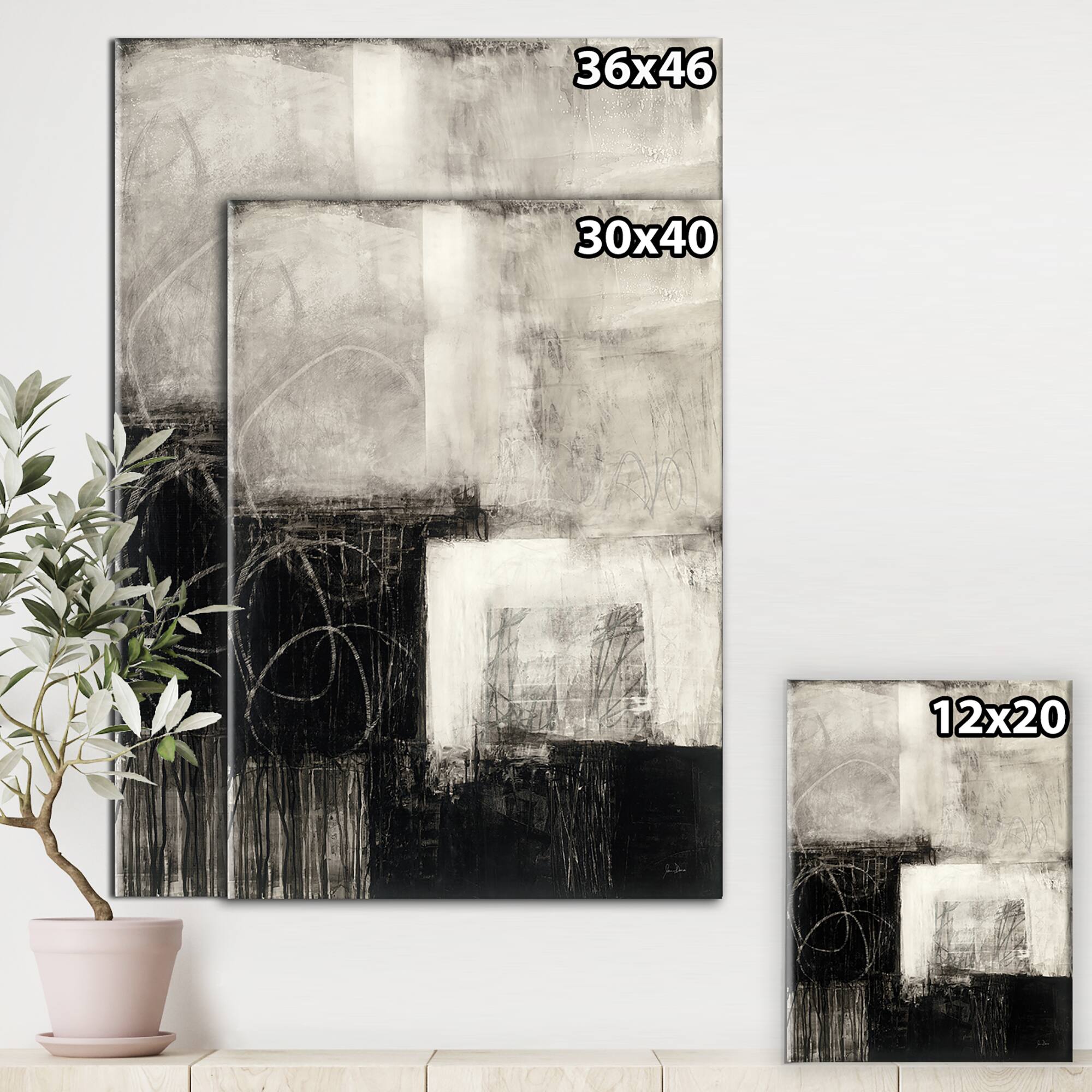 Designart - A Geometric Day II - Mid-Century Modern Canvas Artwork