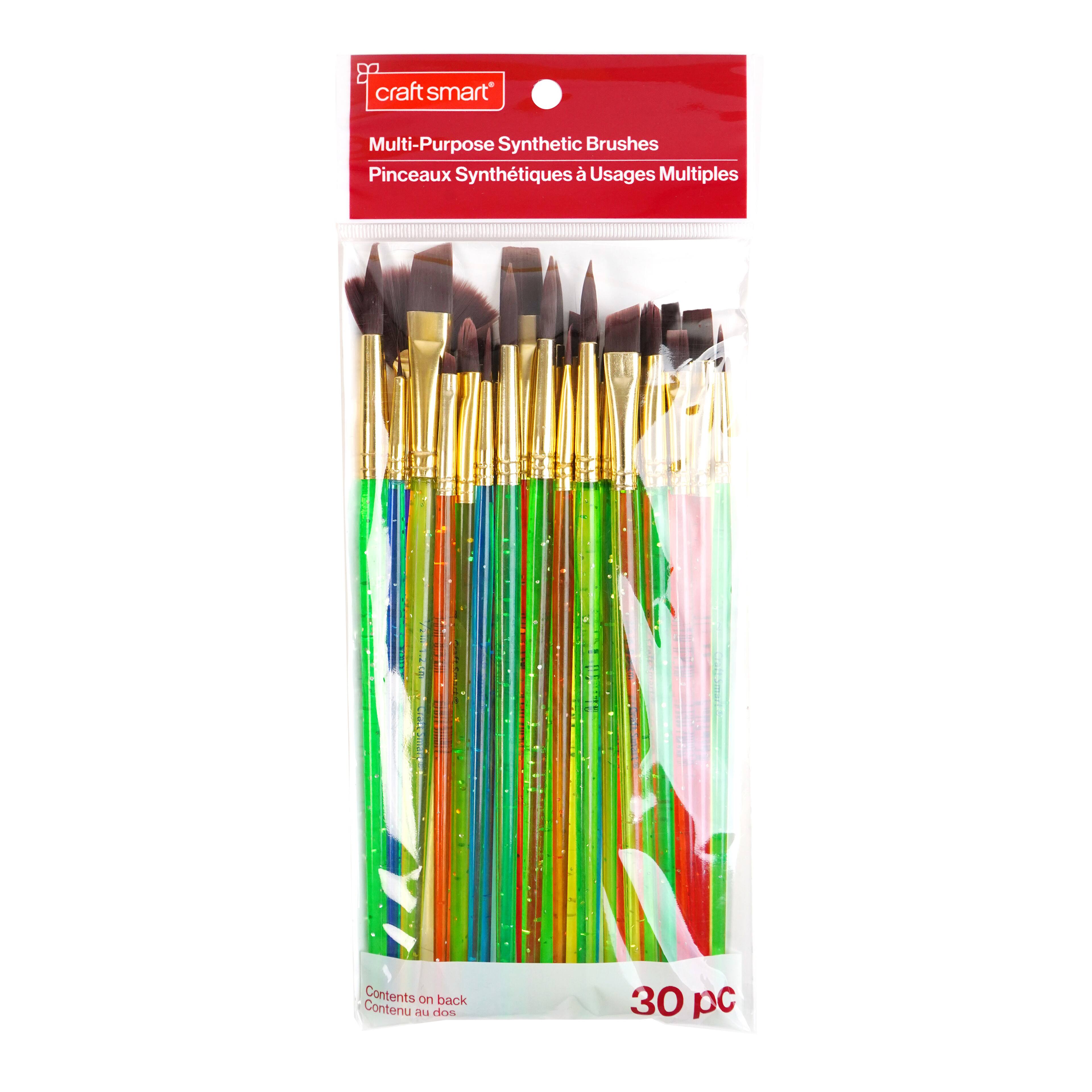 Multi-Purpose 30 Piece Synthetic Brush Set by Craft Smart®