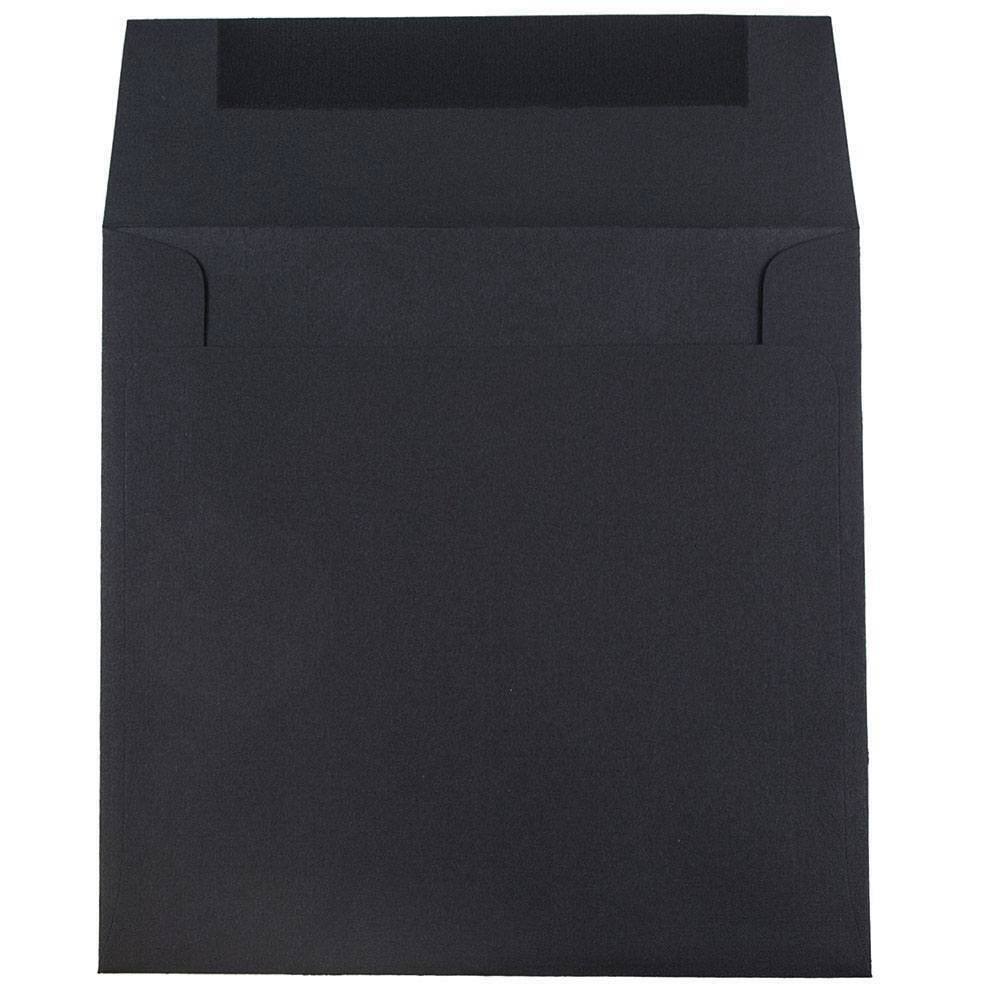 JAM Paper Black Linen Square Invitation Envelopes, 25ct.