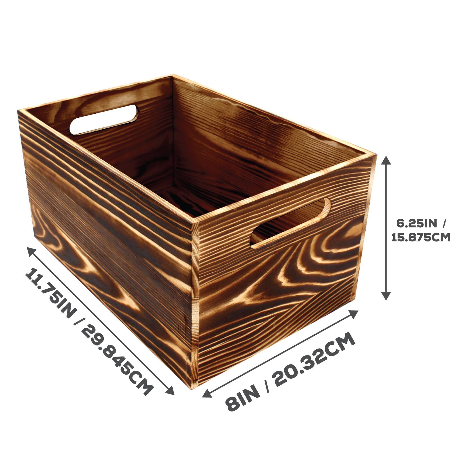 ArtSkills&#xAE; 14&#x22; Large Rustic Solid Wood Crate, 3ct.