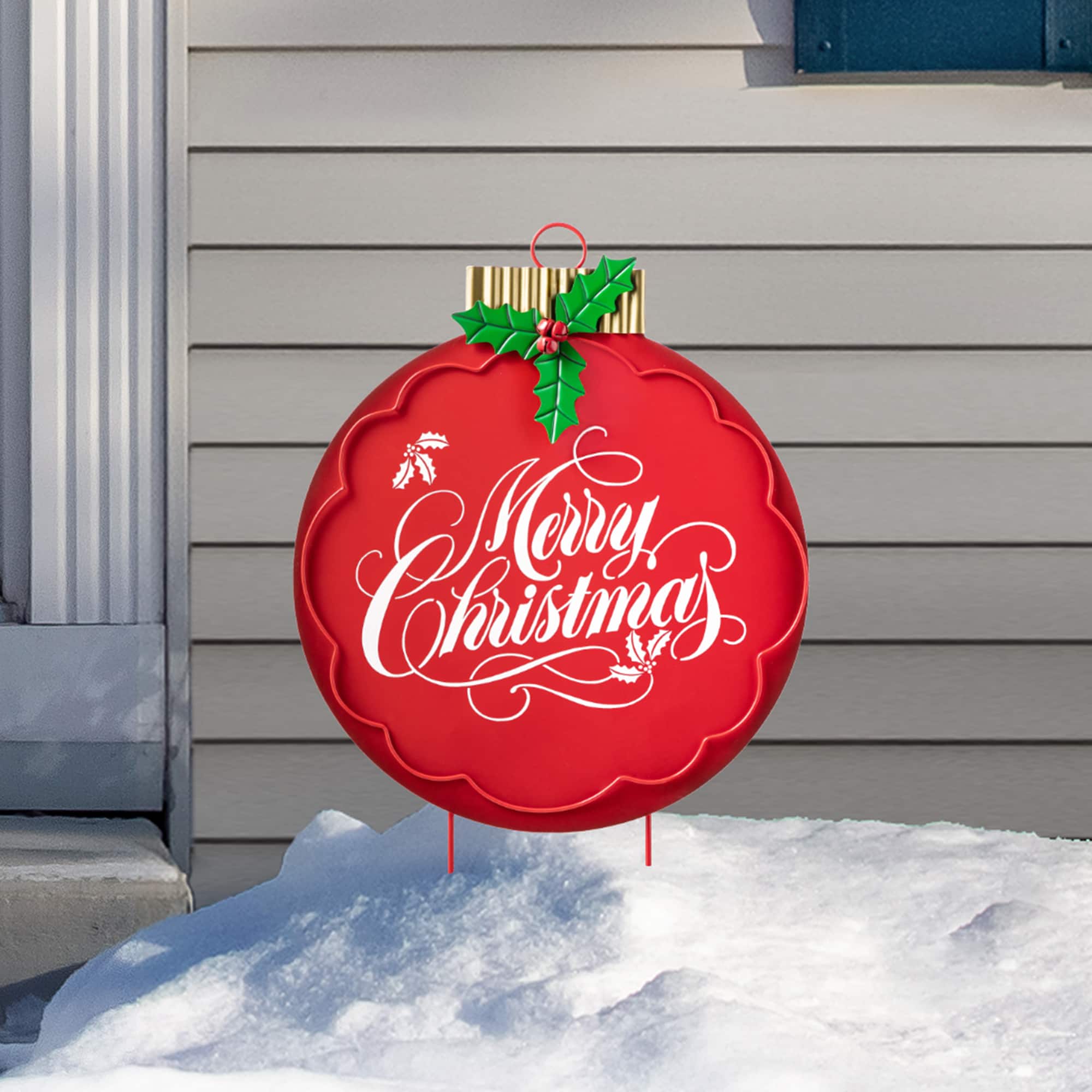 Glitzhome® 24" Metal Ornament Yard Stake