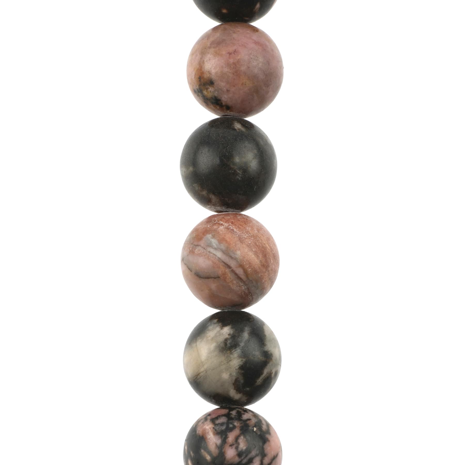 12 Pack: Rhodonite Round Beads by Bead Landing™