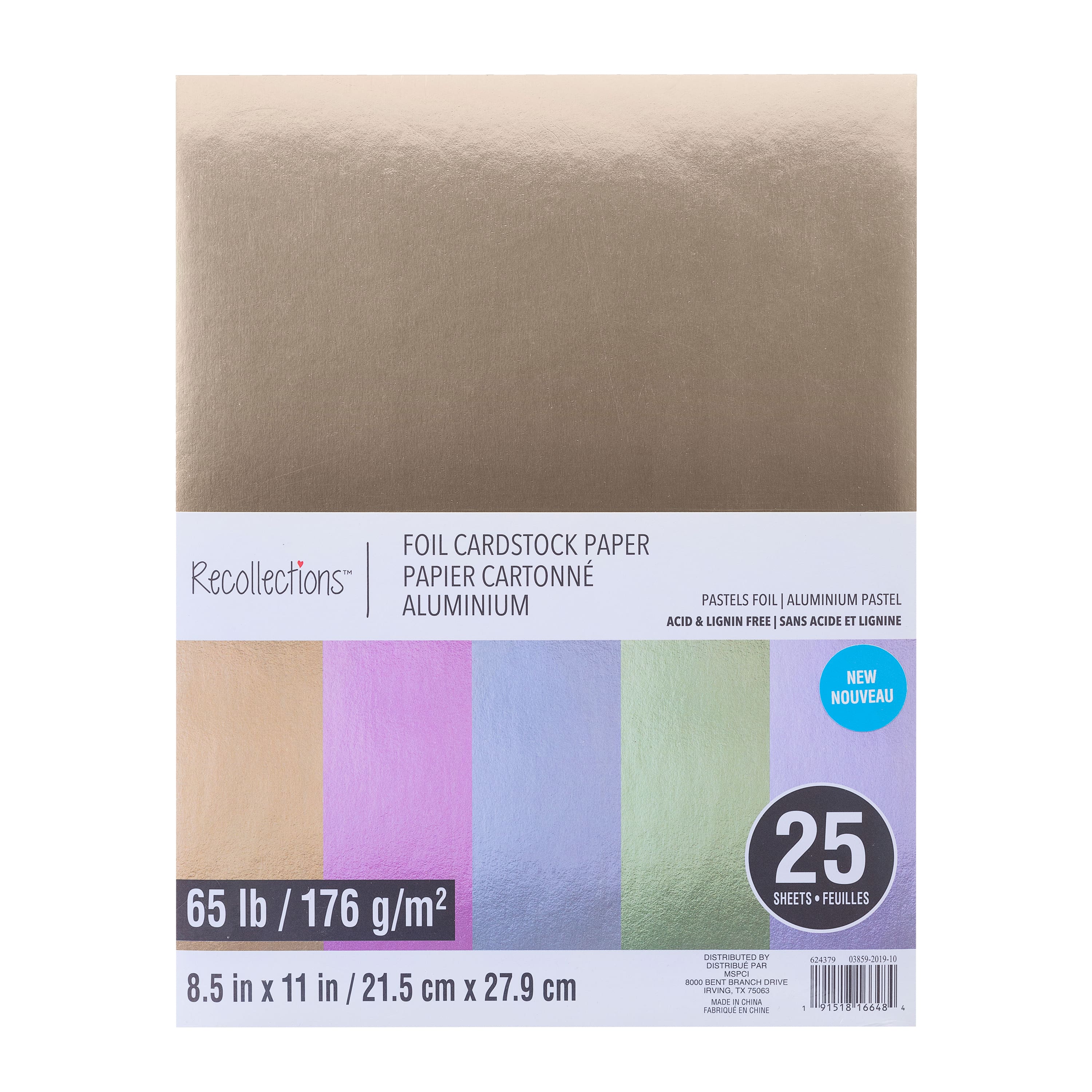 Pastel Foil 8.5" x 11" Cardstock Paper by Recollections™, 25 Sheets Michaels
