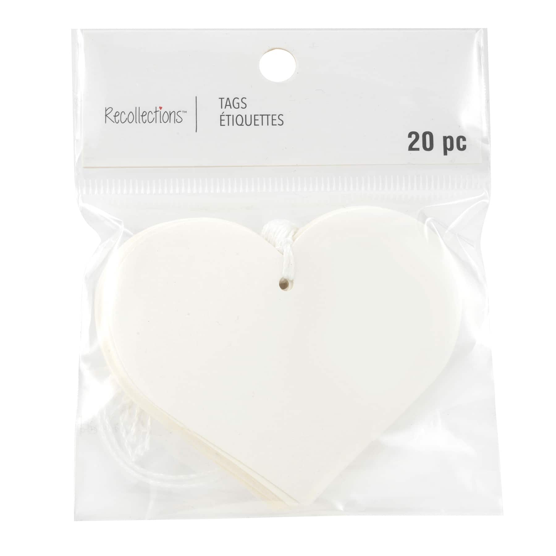12 Packs: 20 ct. (240 total) Ivory Heart Tags by Recollections™