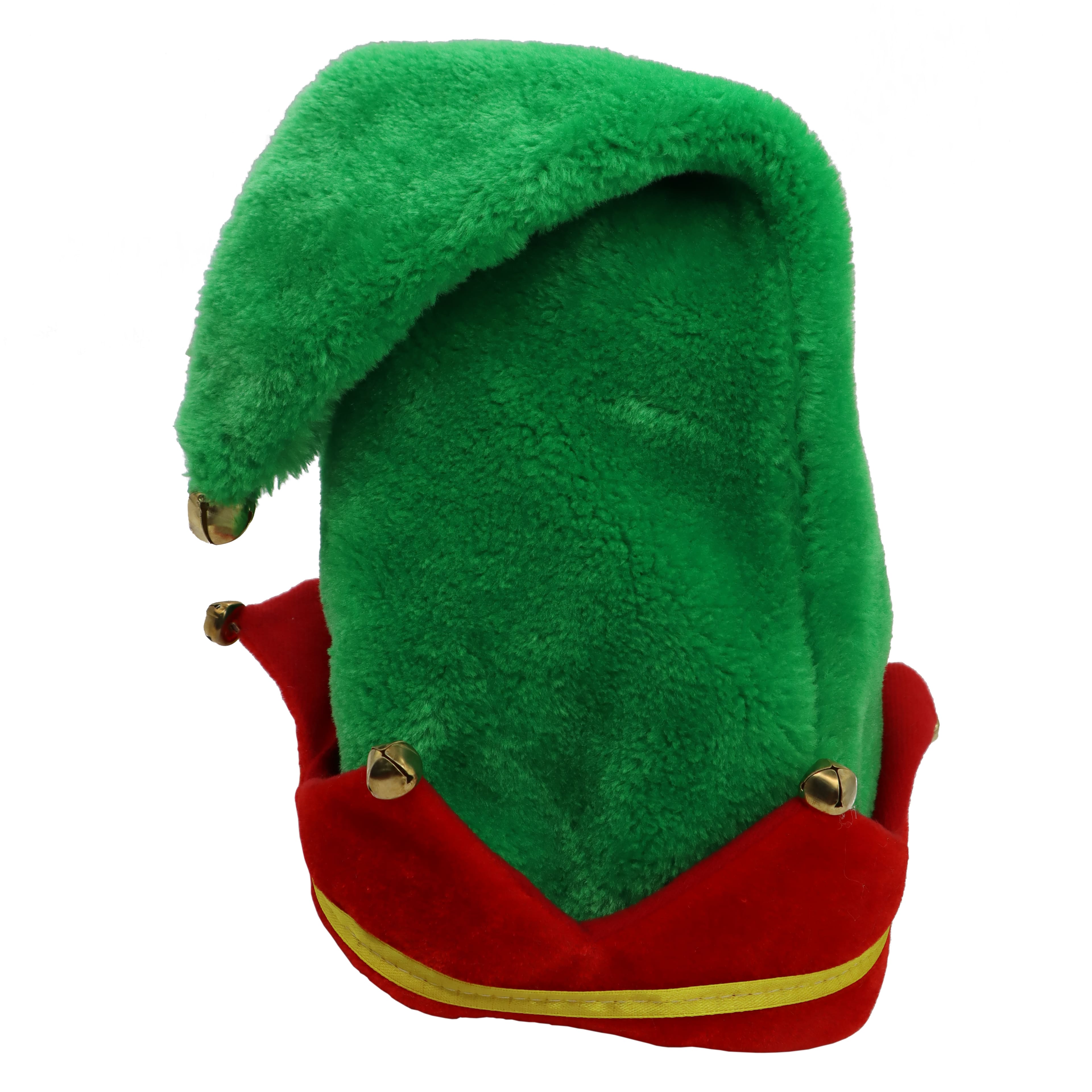 Red & Green Elf Hat with Jingle Bells by Celebrate It™