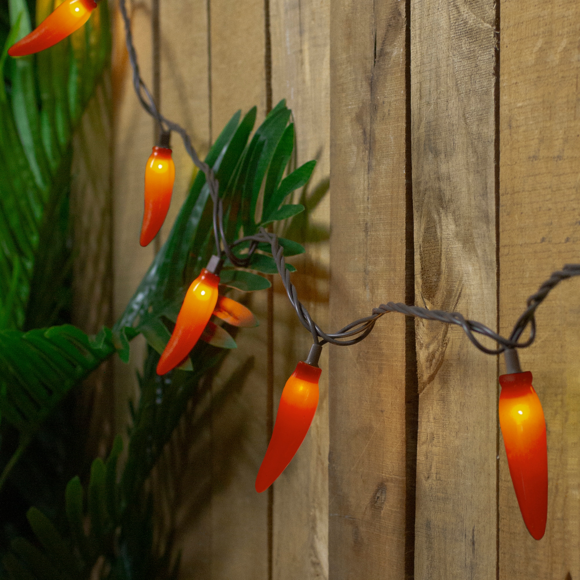 35ct. Orange Chili Pepper Patio String Light Set