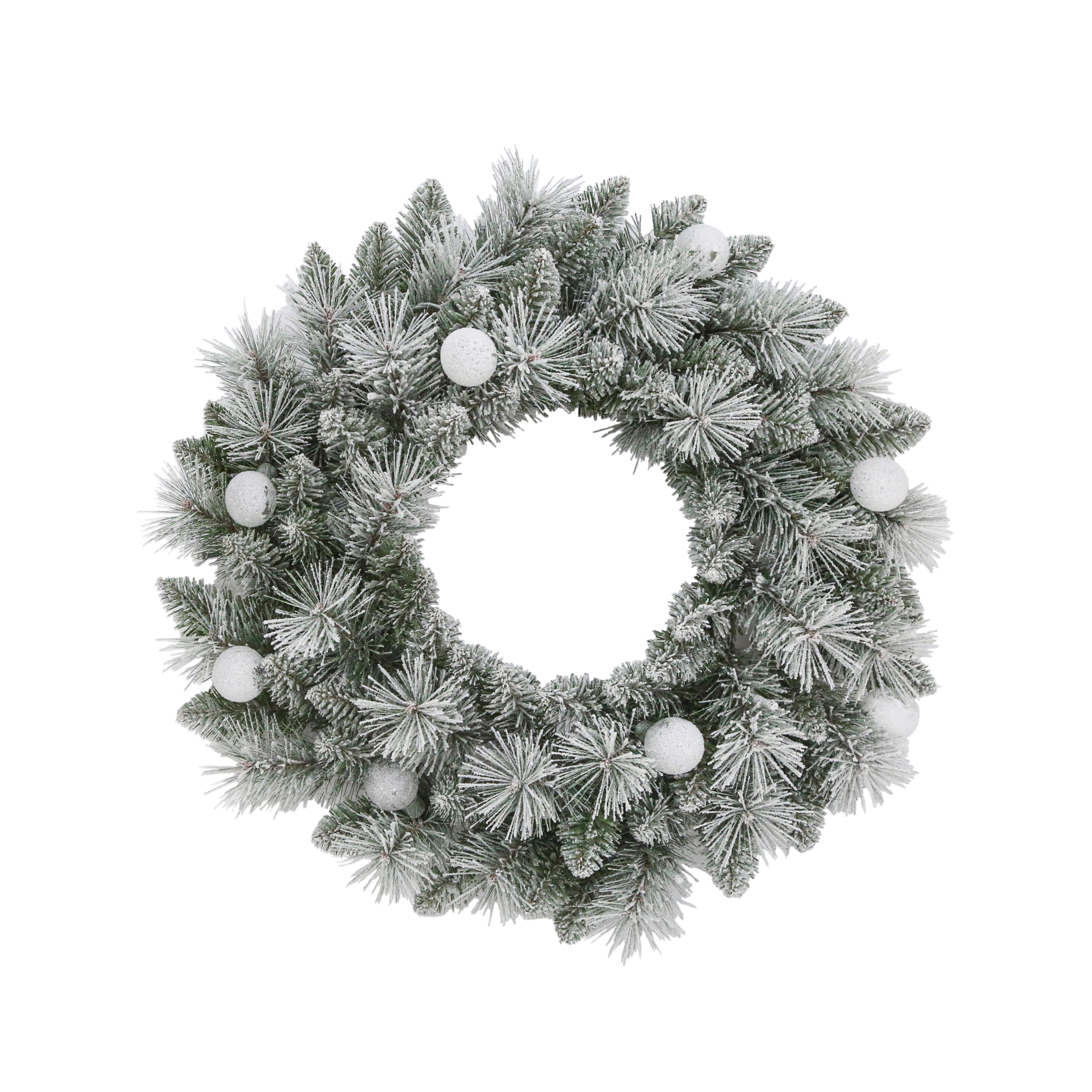 24&#x22; Pre-Lit Glacier Fir Wreath by Ashland&#xAE;