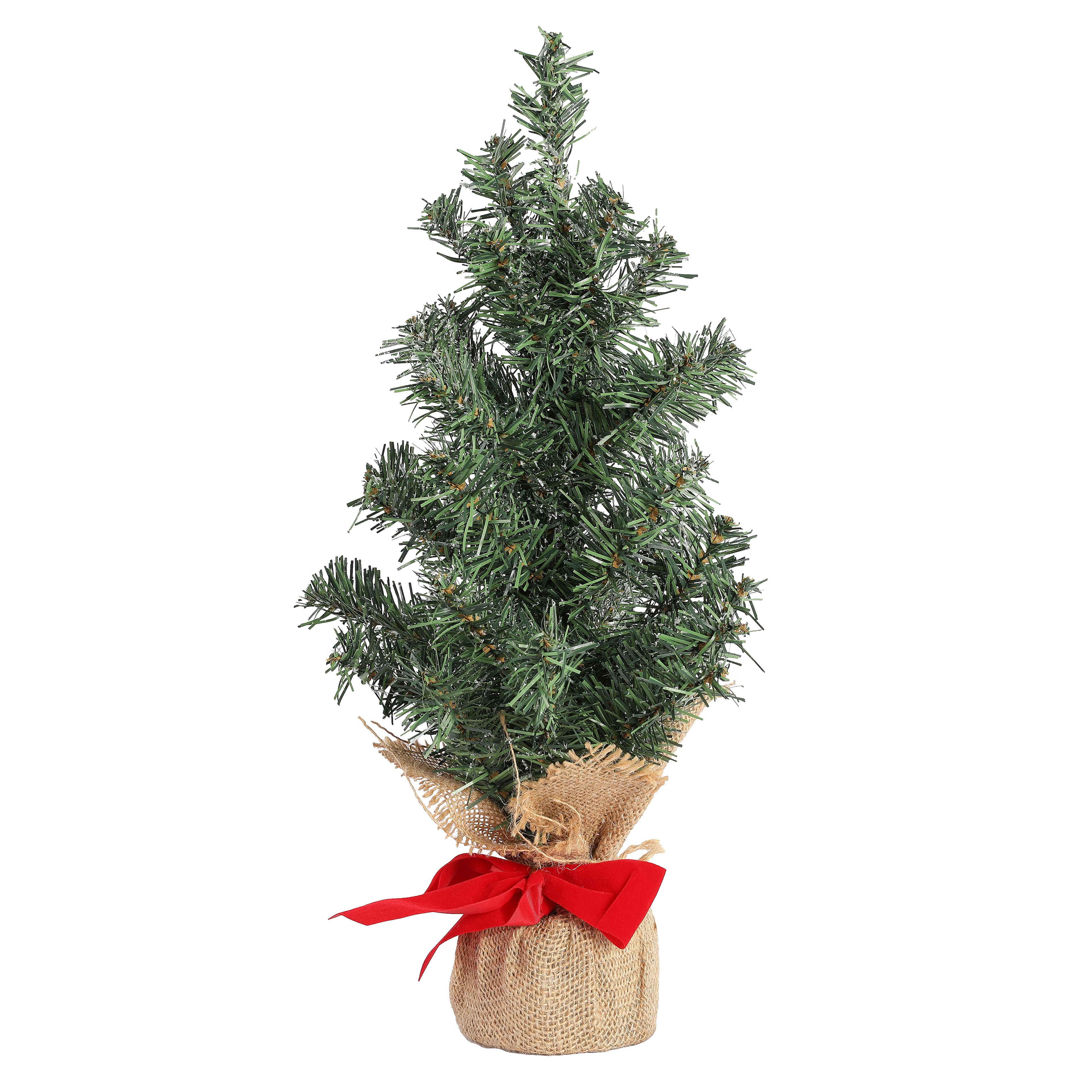 16&#x22; Unlit Snowy Pine Artificial Christmas Tree in Burlap Bag by Ashland&#xAE;