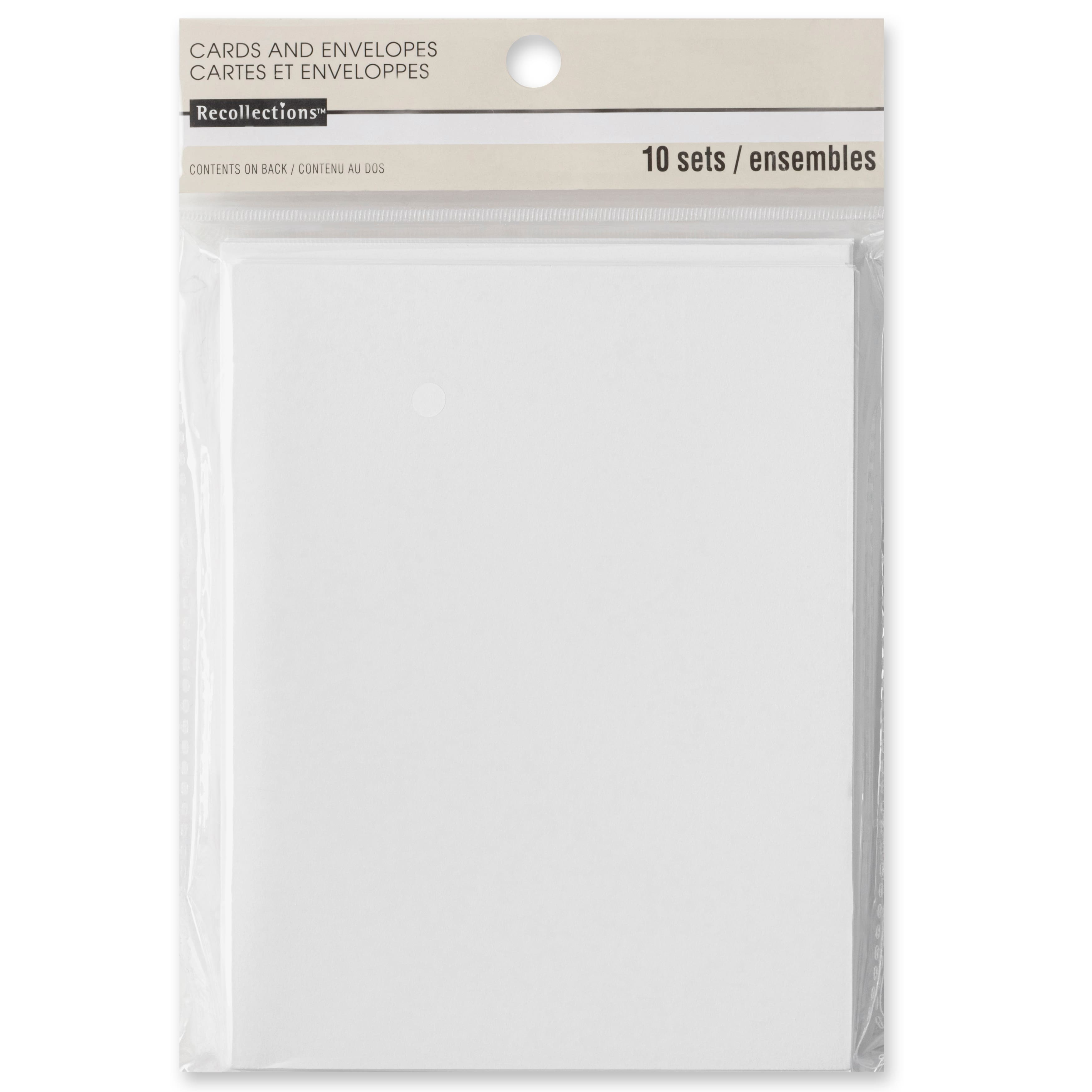 12 Packs: 10 ct. (120 total) White Cards &#x26; Envelopes by Recollections&#x2122;, 4.25&#x22; x 5.5&#x22;
