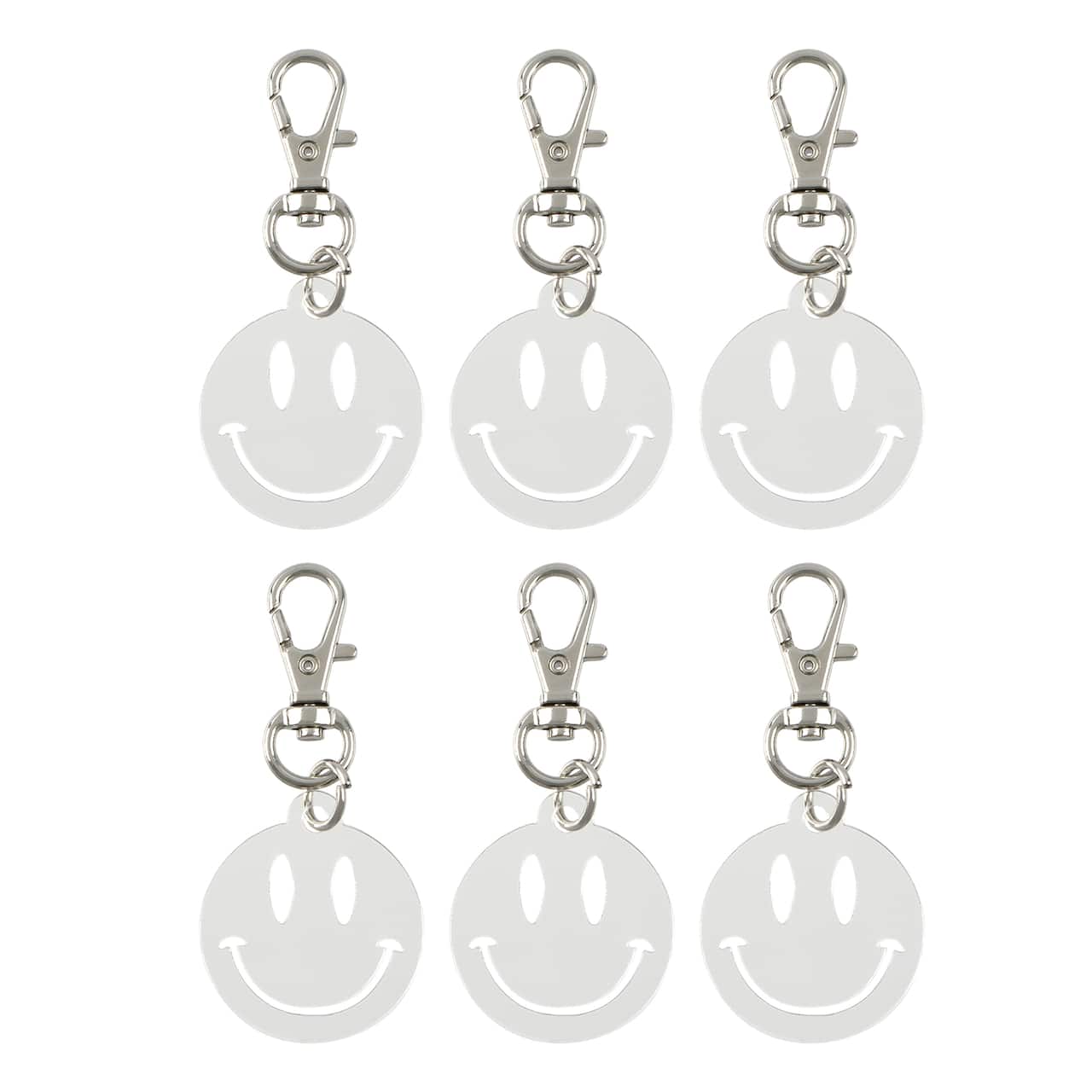 Smiley Face Acrylic Keychains, 6ct. by Make Marketยฎ | Michaels