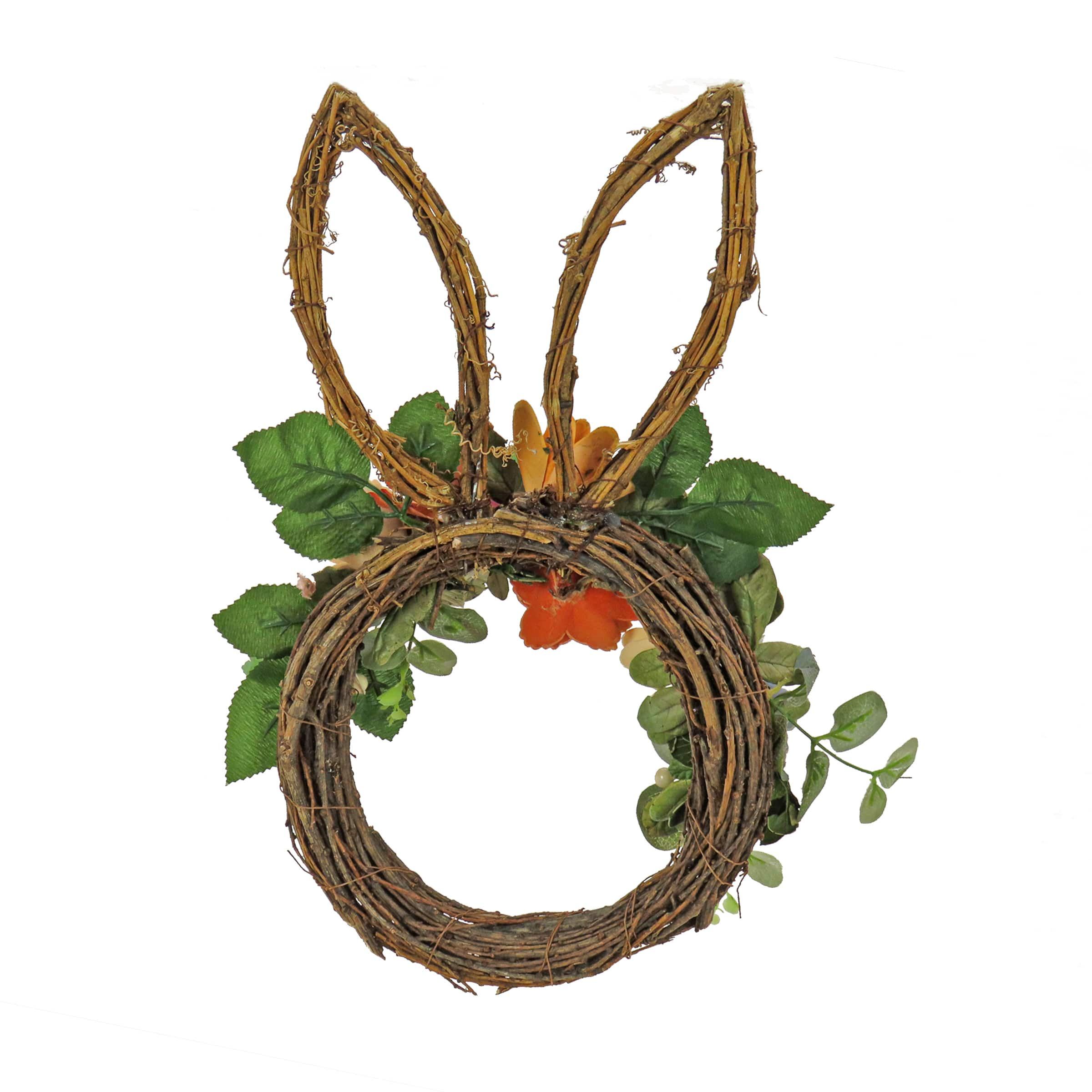 17&#x22; Floral Bunny Ears Wreath