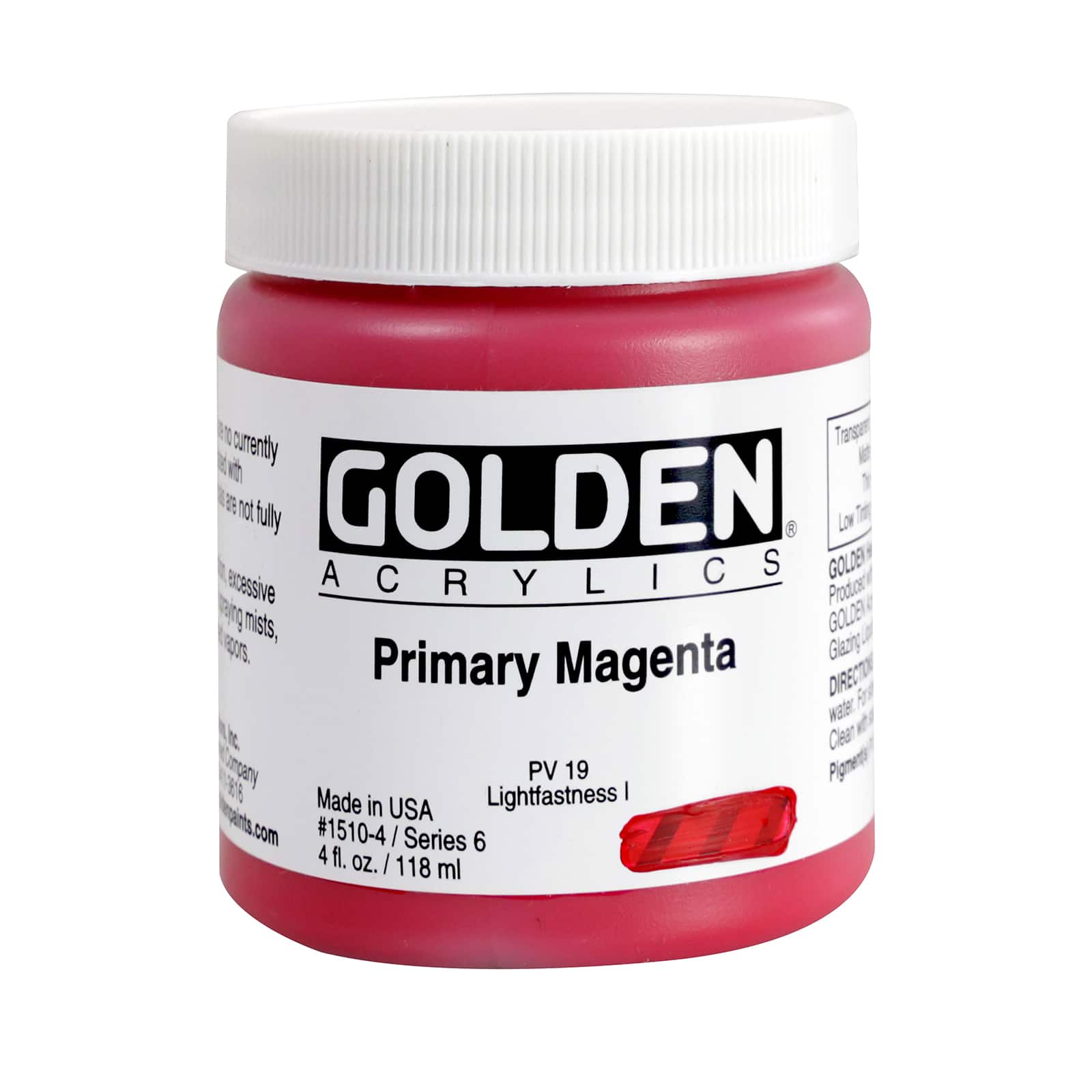 Golden Heavy Body Acrylics, 4 oz Paint in Primary Magenta - D021908S - Art and Craft Paint Shop for the Golden Heavy Body Acrylics, 4oz. at M sku D021908S