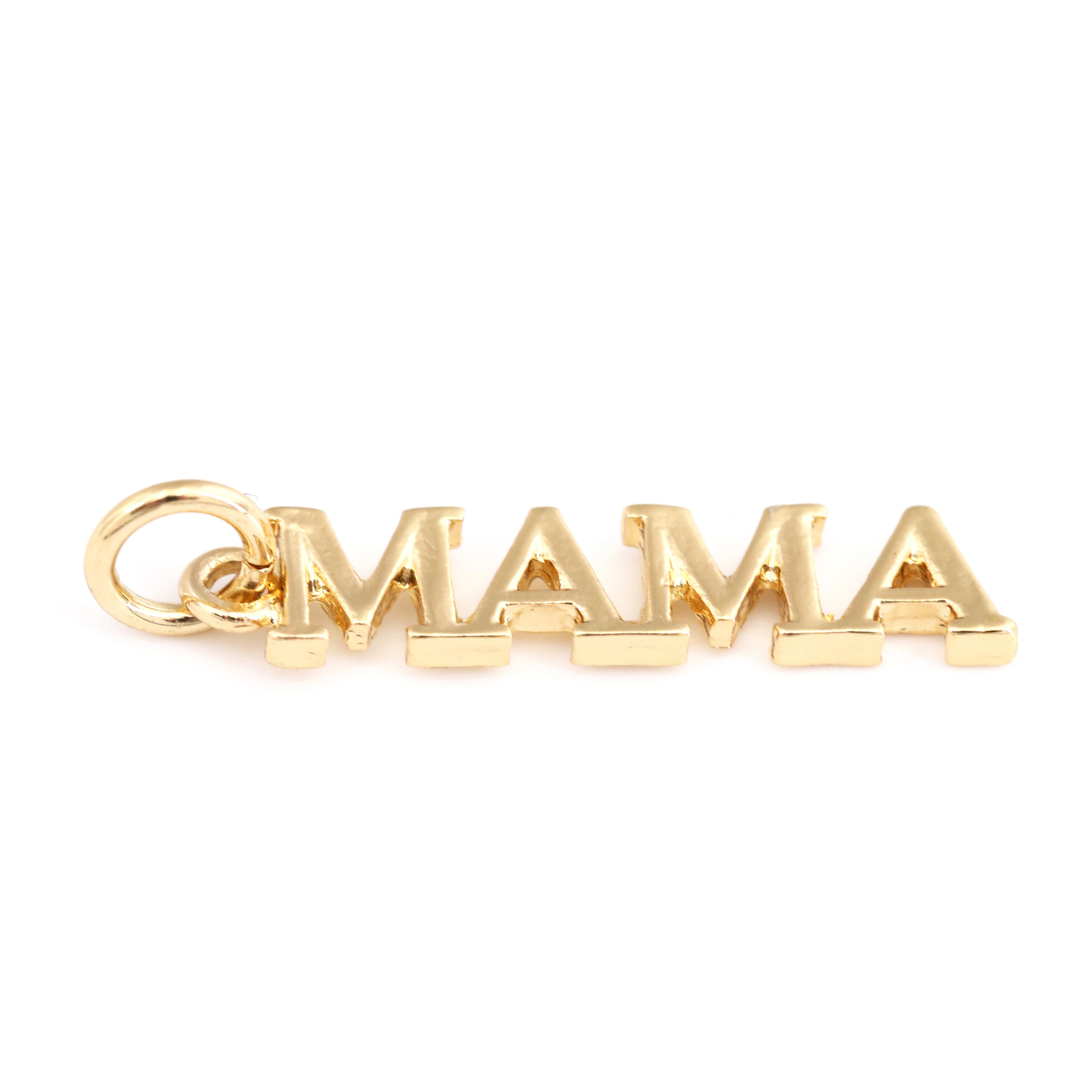 12 Pack: 14K Gold Plated Mama Charm by Bead Landing™
