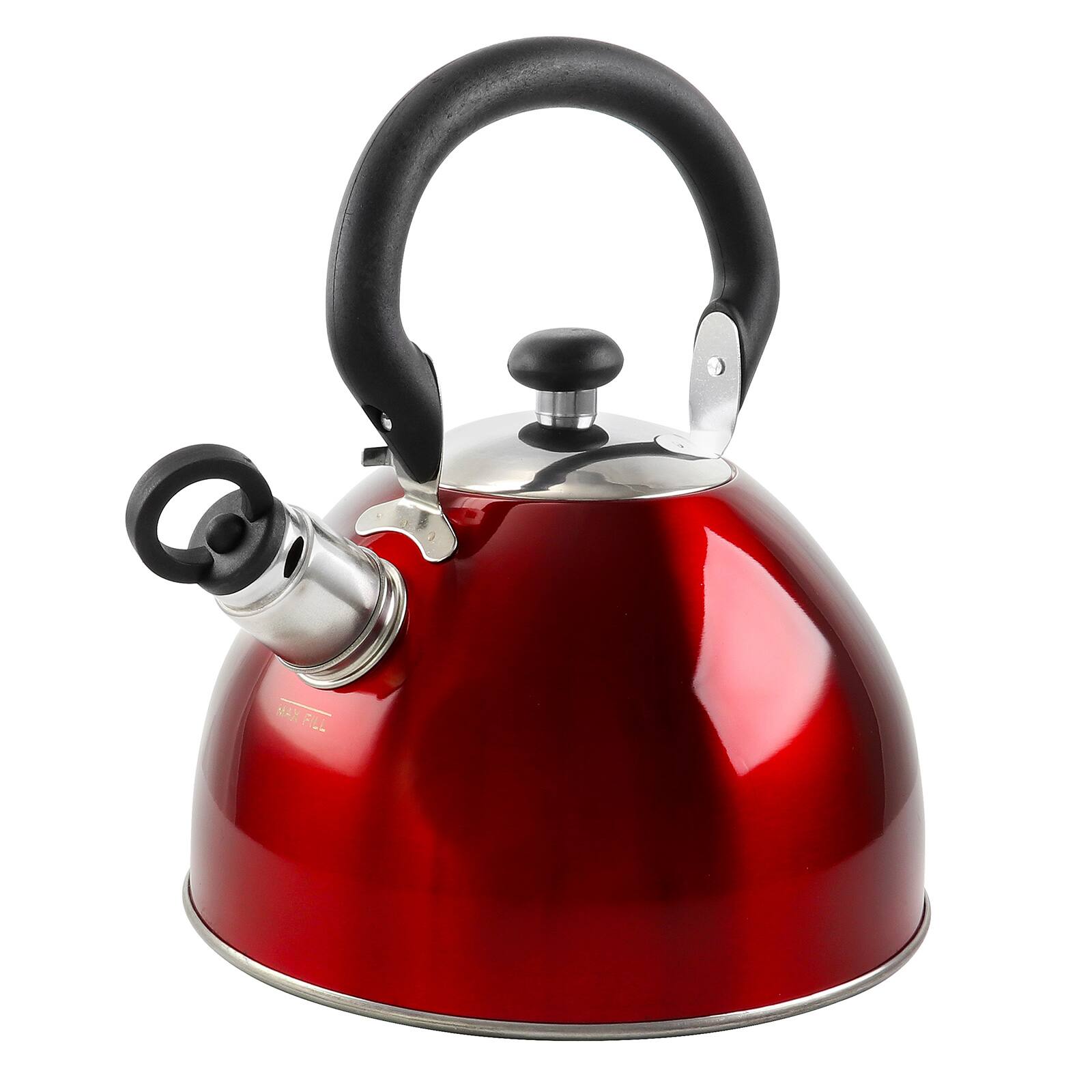Clear Glass Whistling Tea Kettle, to Purely Brew Tea With No Metallic Taste  or Other Carafe Flavors, 12 Cup Capacity