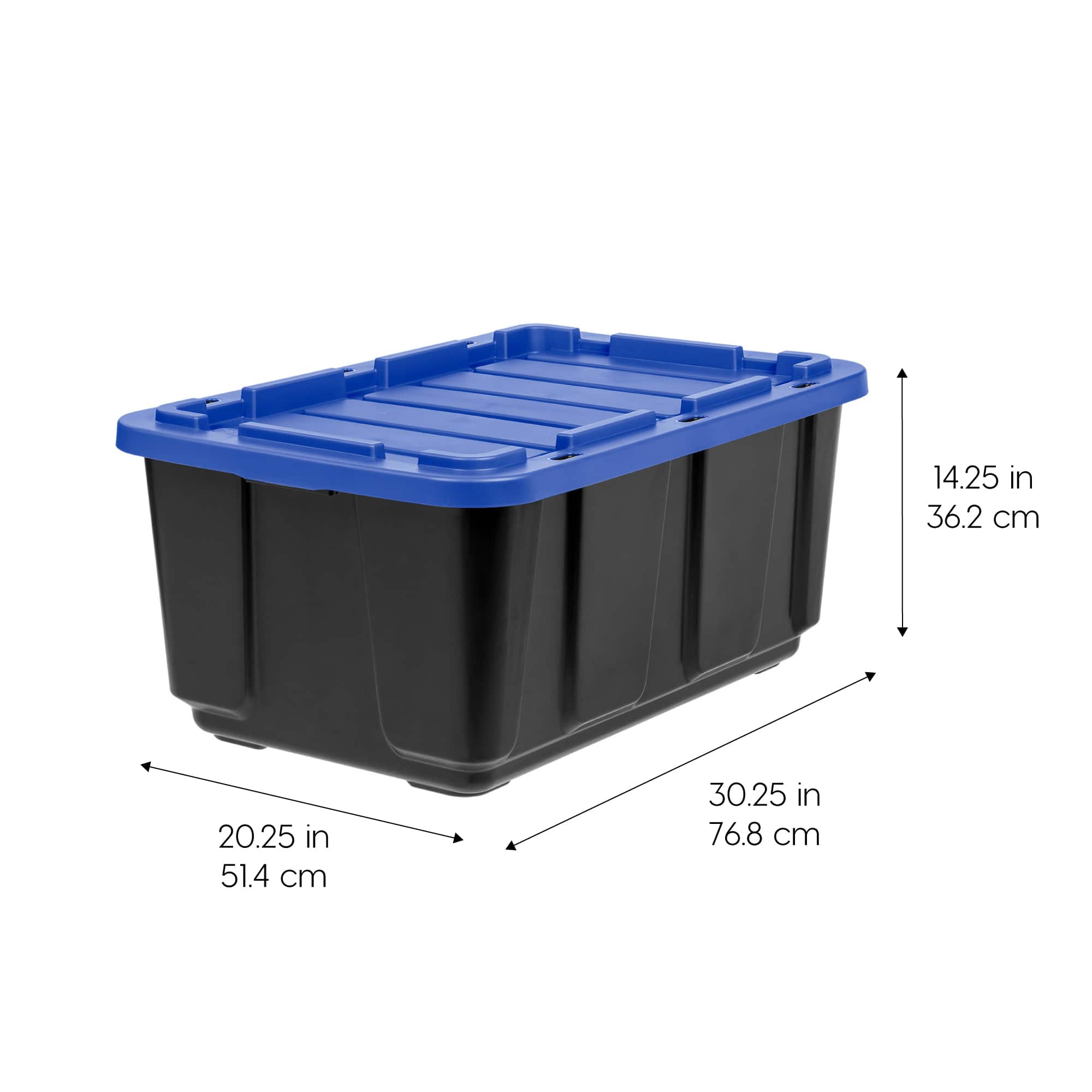 Iris&#xAE; 27 Gal. Blue Stackable Storage Totes, 4 Ct