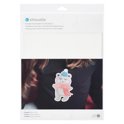 Silhouette® Printable Heat Transfer Sheets for Dark Fabrics Michaels
