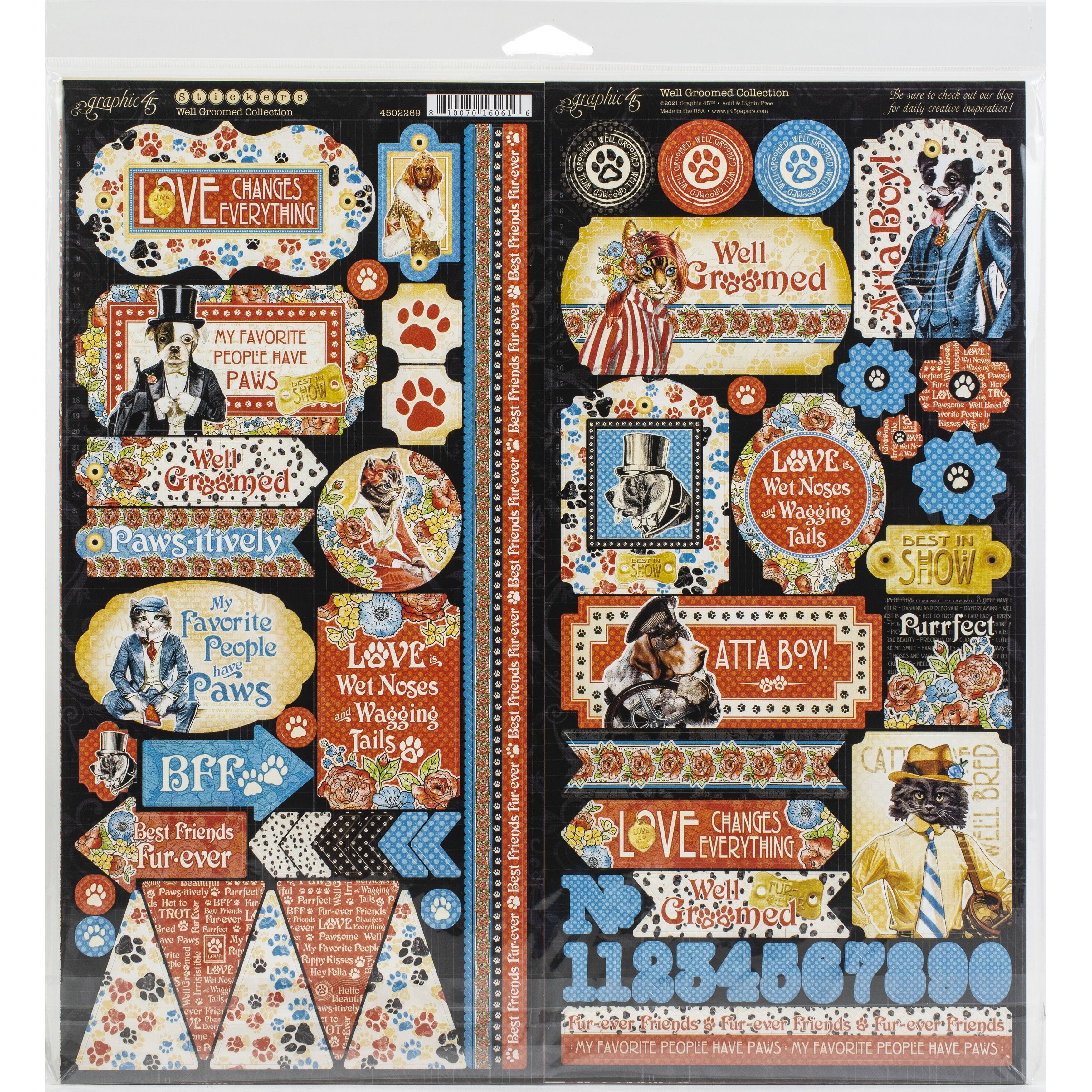 Graphic 45 Collection Pack 12" x 12", Well Groomed