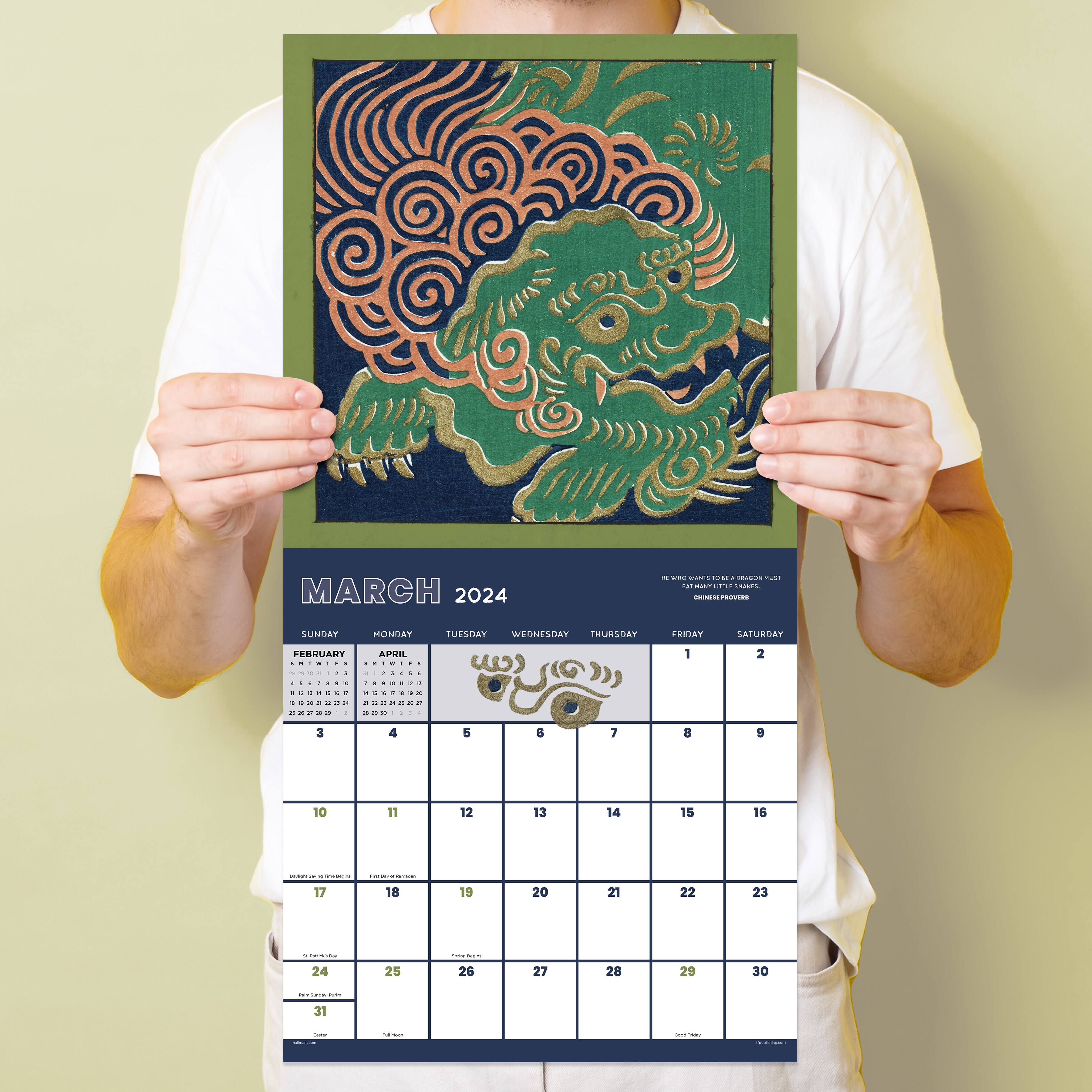 TF Publishing 2024 Year of the Dragon Wall Calendar