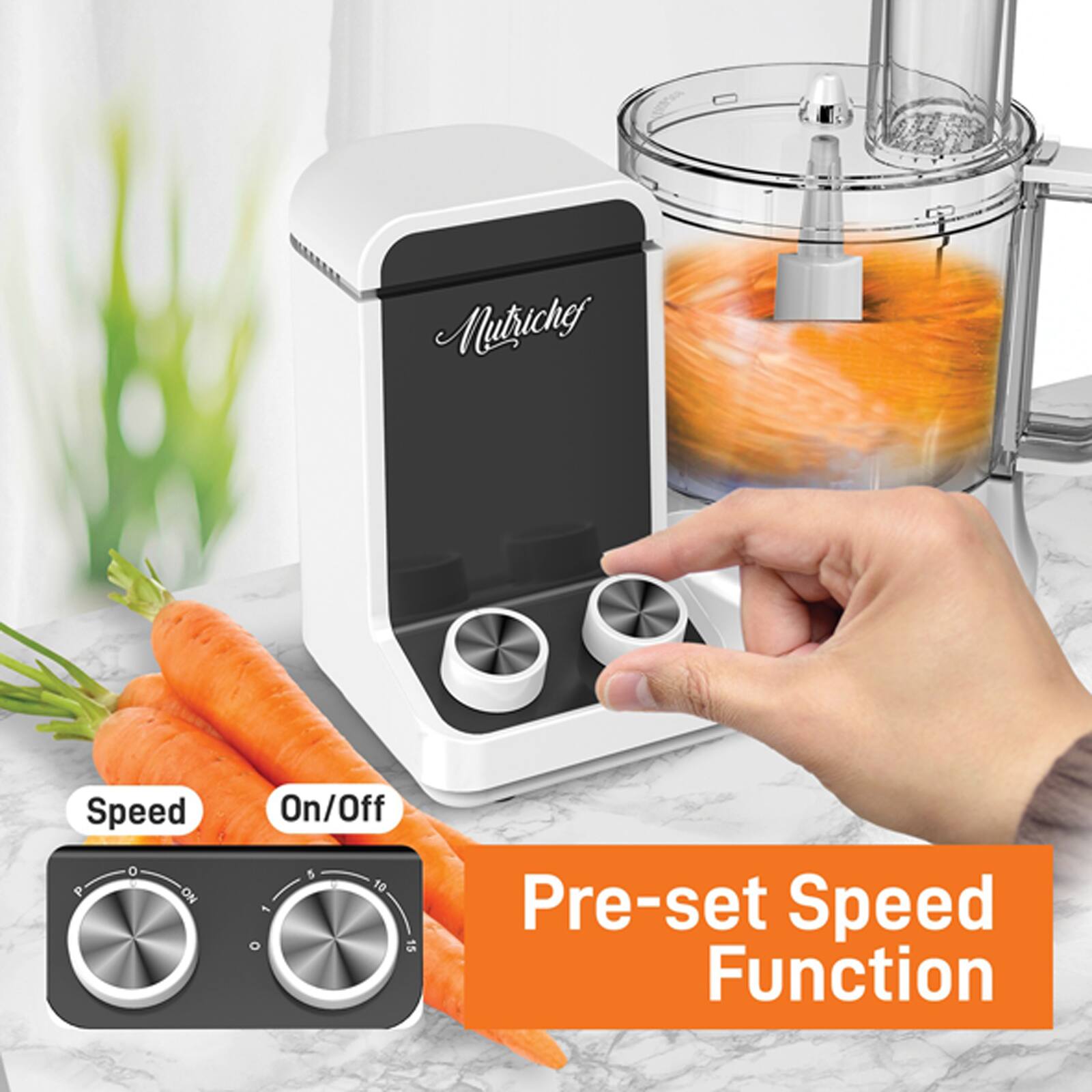 NutriChef Multifunction Food Processor Small Kitchen Appliances