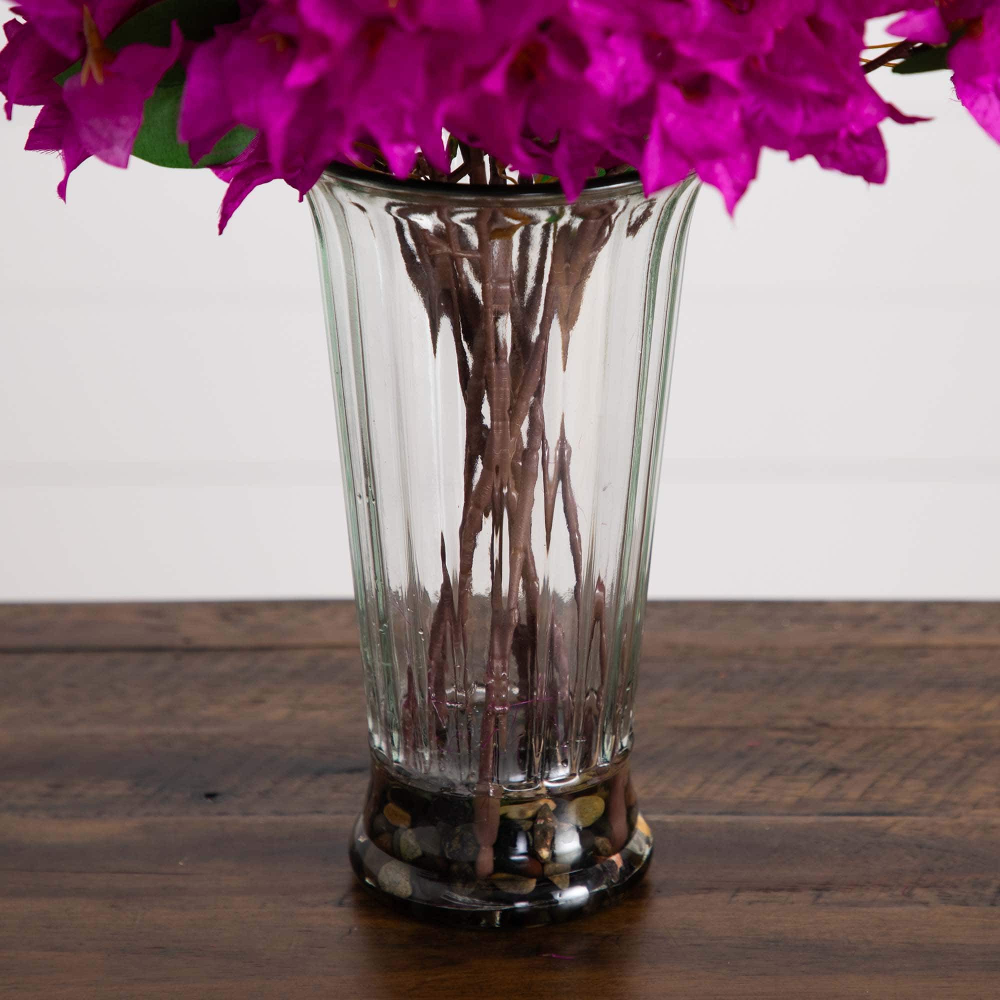 2.5ft. Purple Bougainvillea Arrangement in Glass Vase