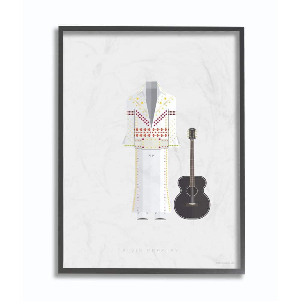 Stupell Industries Elvis Fashion Design Wall Accent with Black Frame