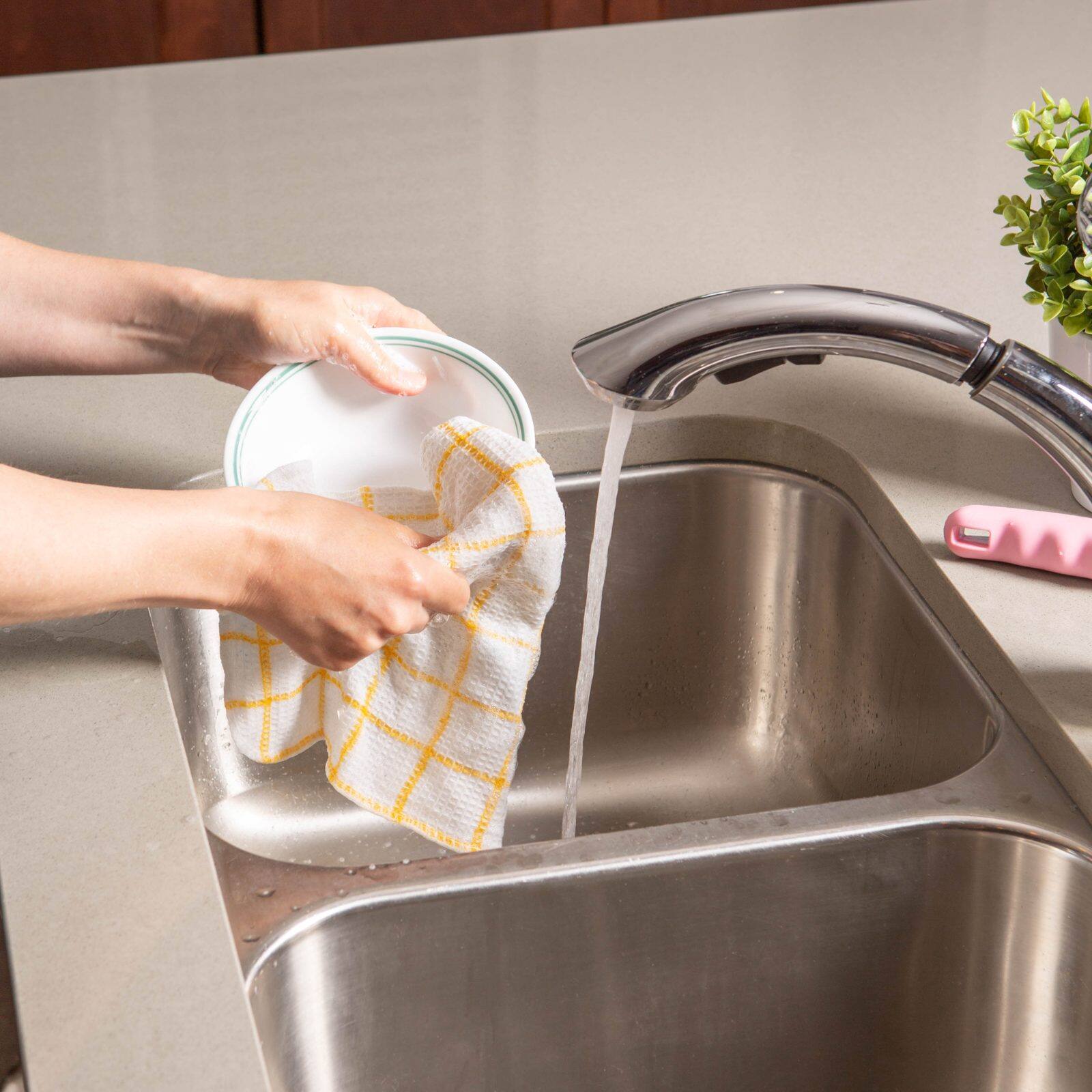 DII&#xAE; Yellow Scrubber Dishcloths, 6ct.