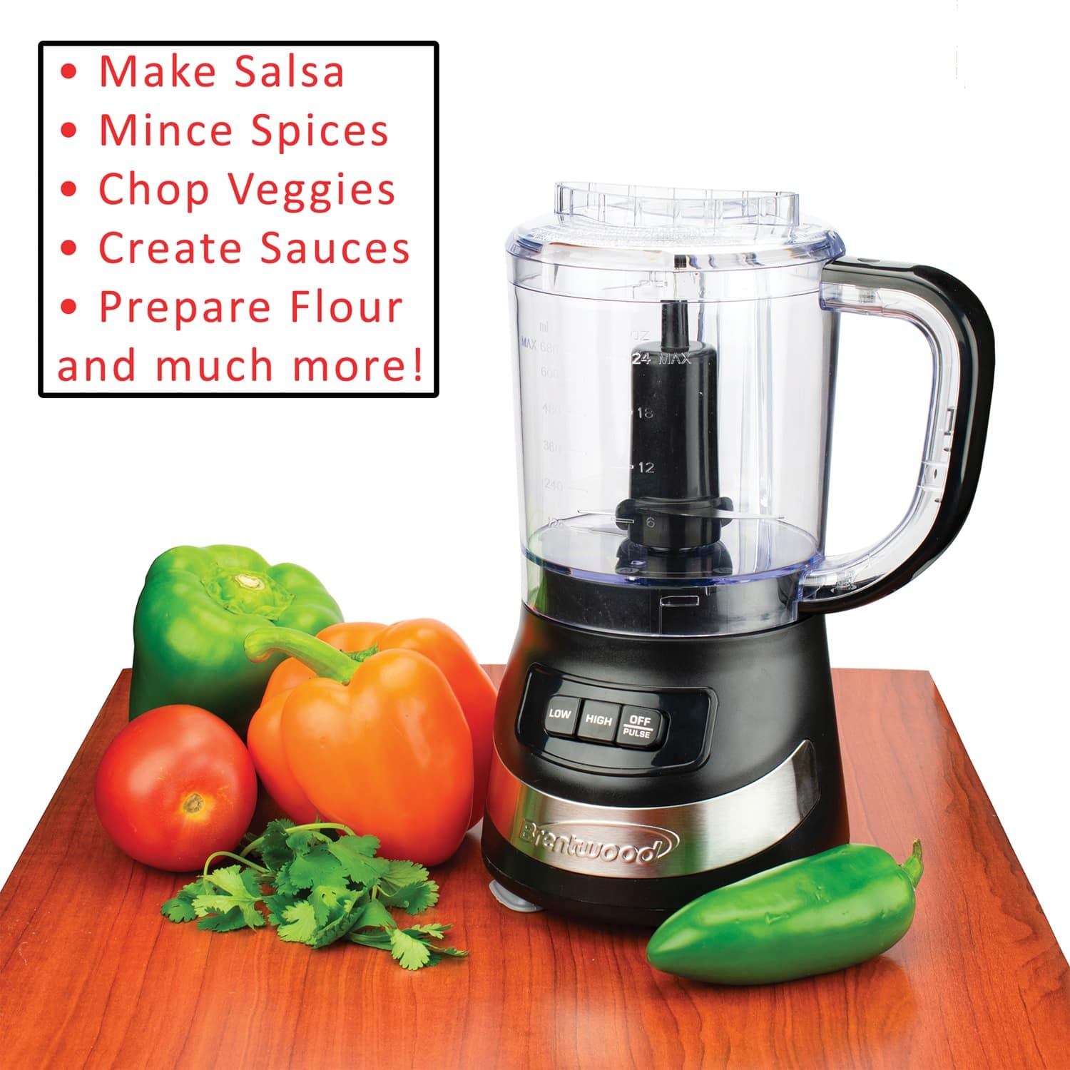 Brentwood Black 3 Cup Food Processor