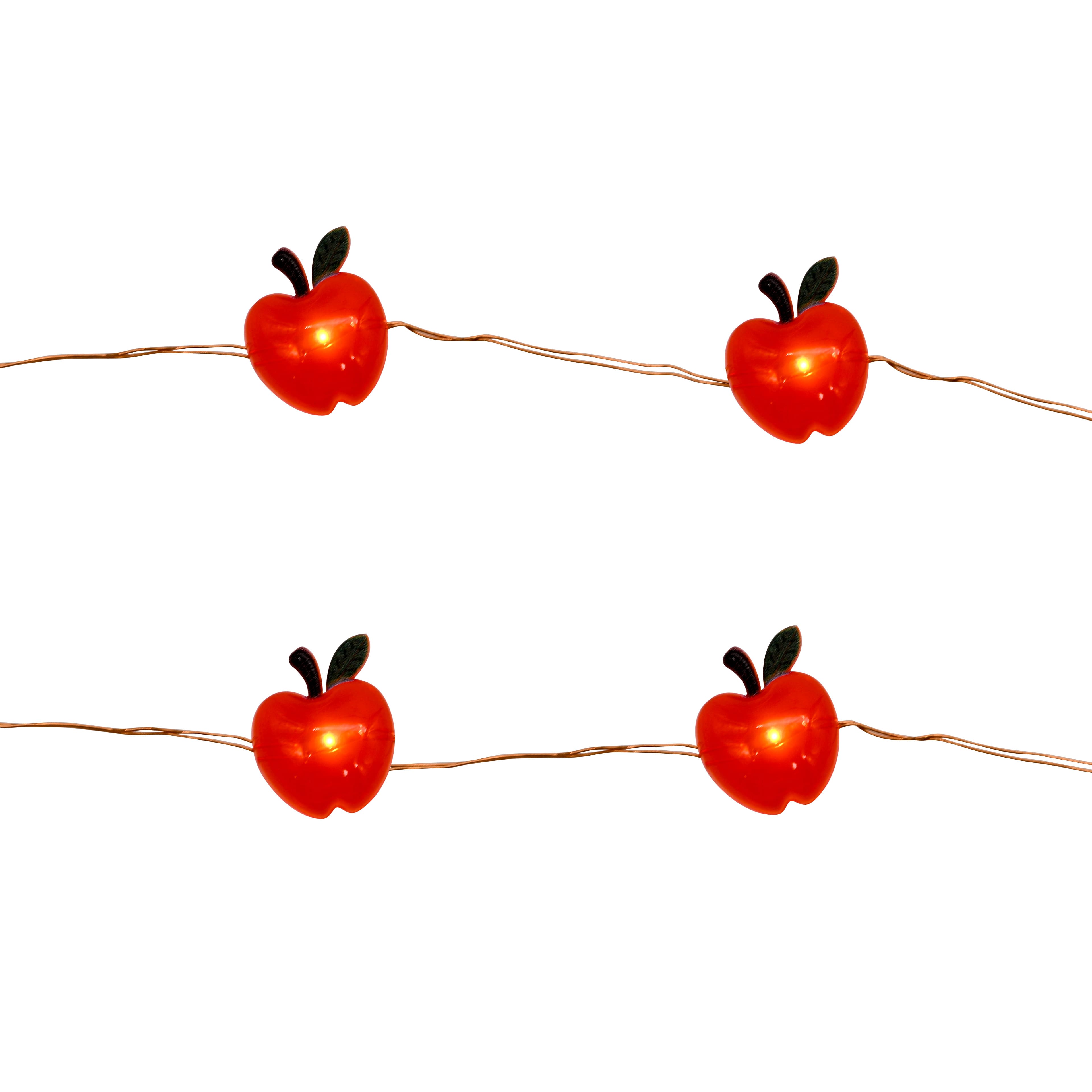 18ct. Warm White LED Apple Icon String Lights by Ashland&#xAE;