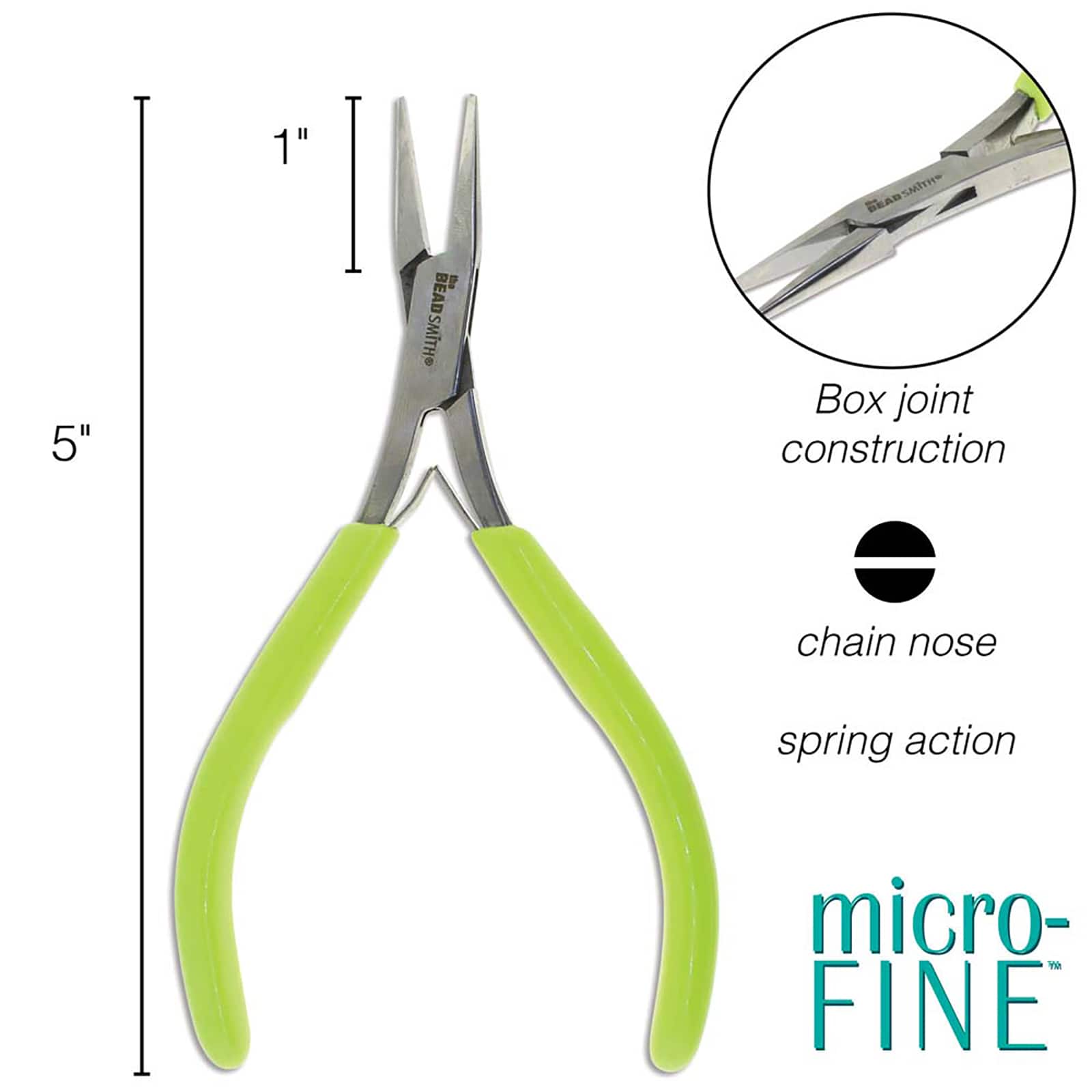 The Beadsmith&#xAE; Micro-Fine&#x2122; Chain Nose Pliers