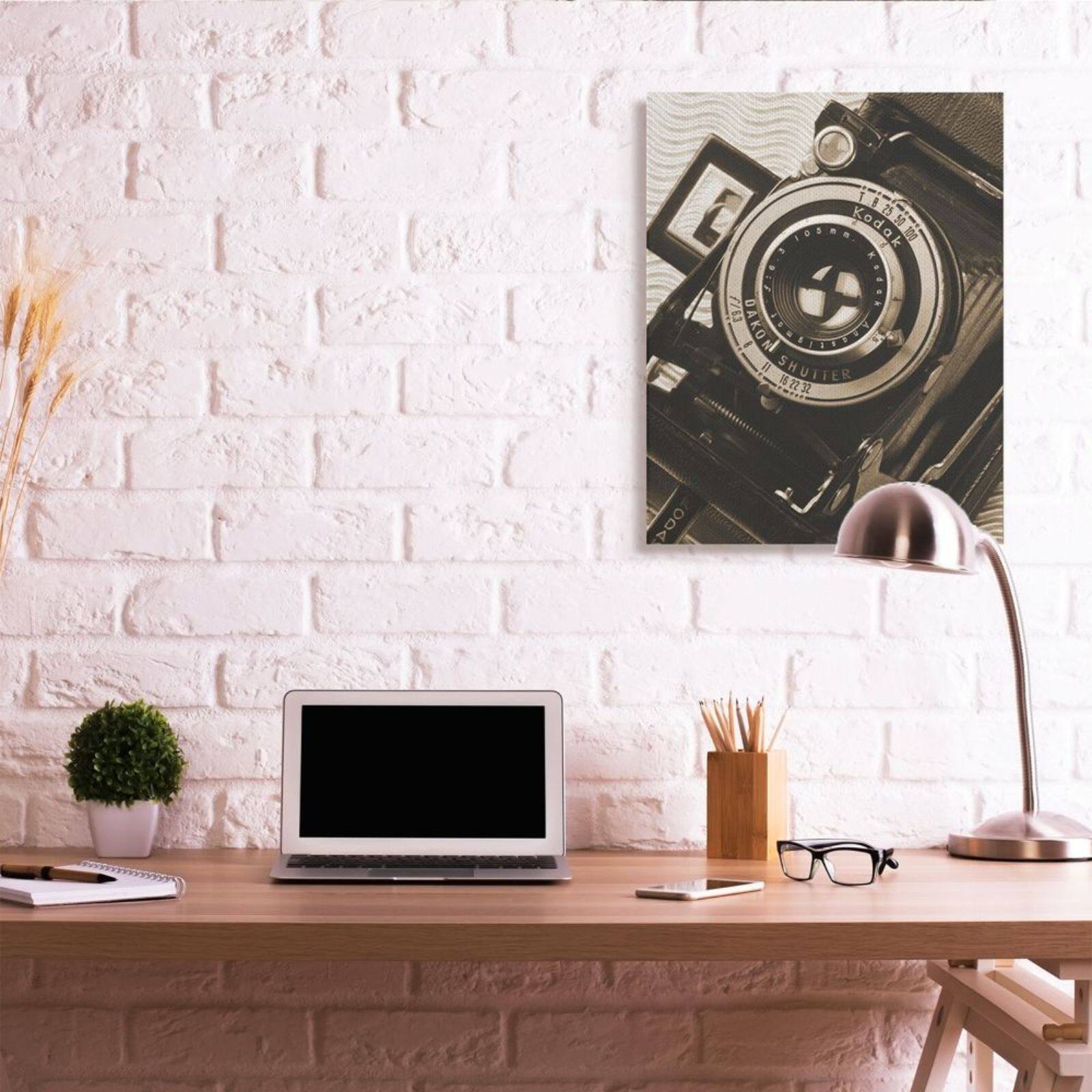 Stupell Industries Vintage Camera Sepia Photograph Canvas Wall Art