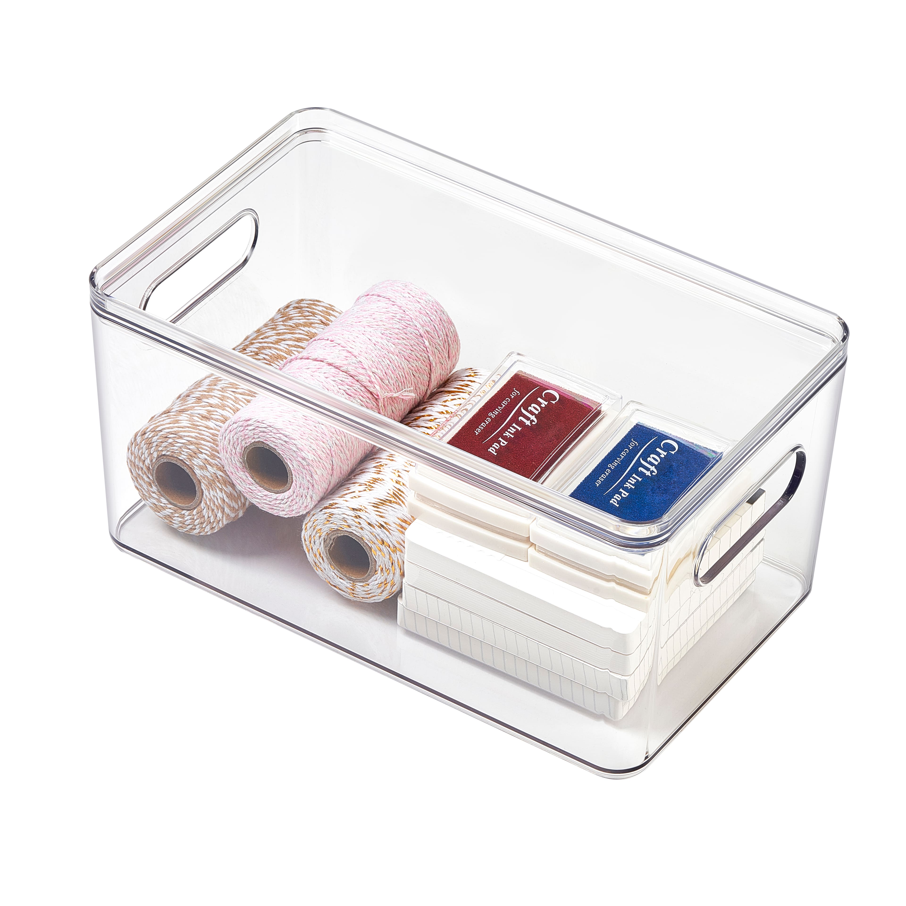 Small Clear Stacking Plastic Bin with Lid by Simply Tidy®