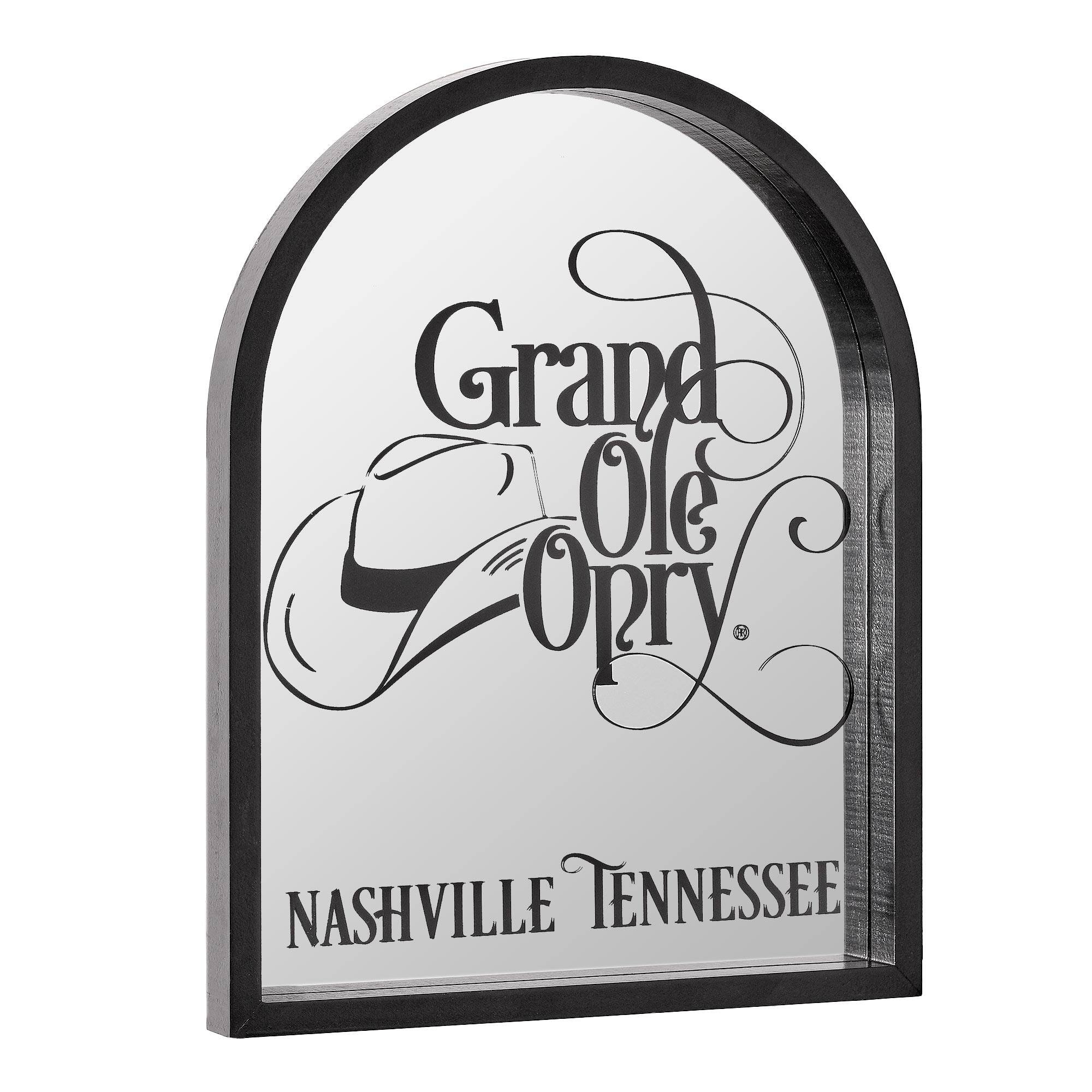 American Art Decor Grand Ole Opry Printed Mirror with Arched Frame - 11" x 14"