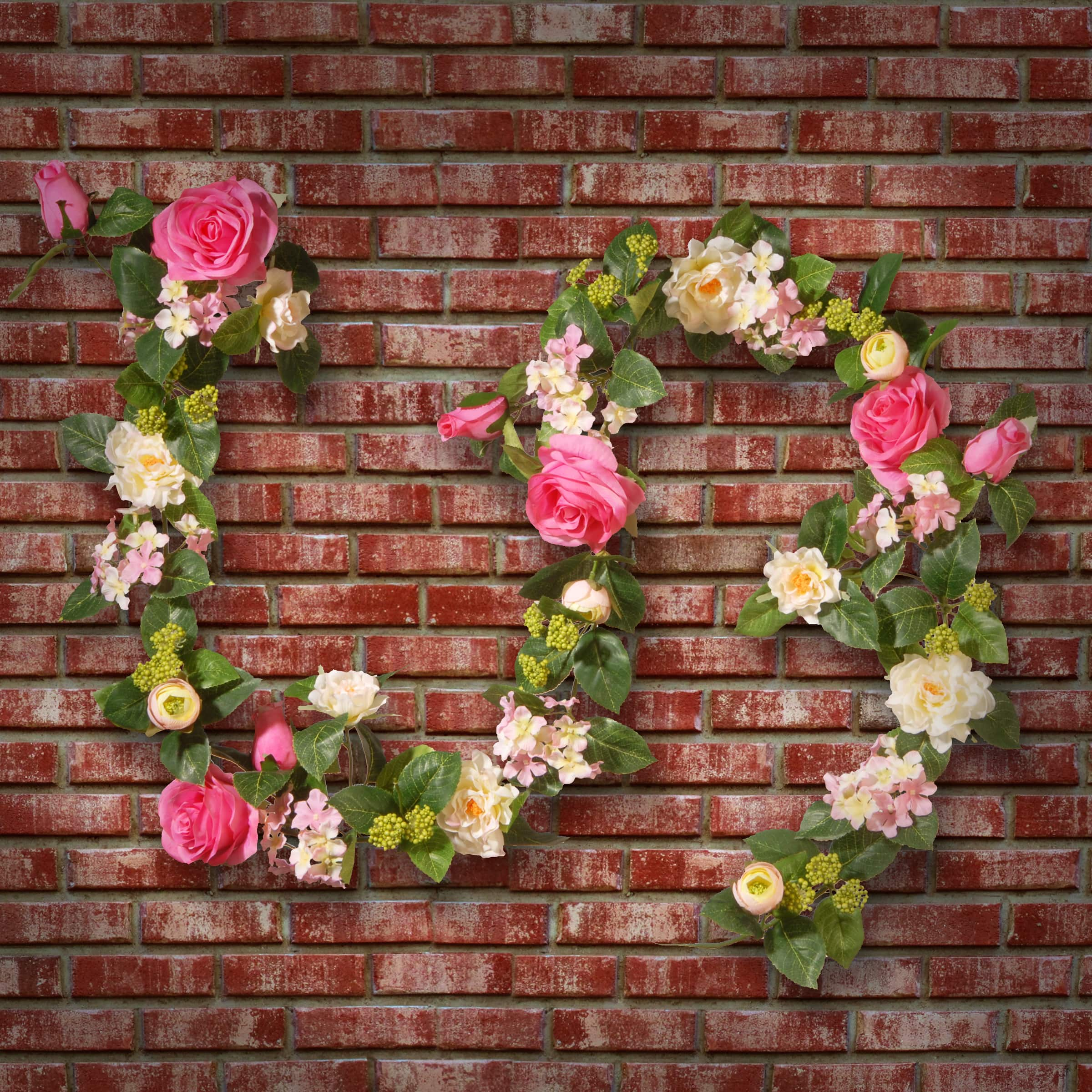 6ft. Rose &#x26; Hydrangea Garland