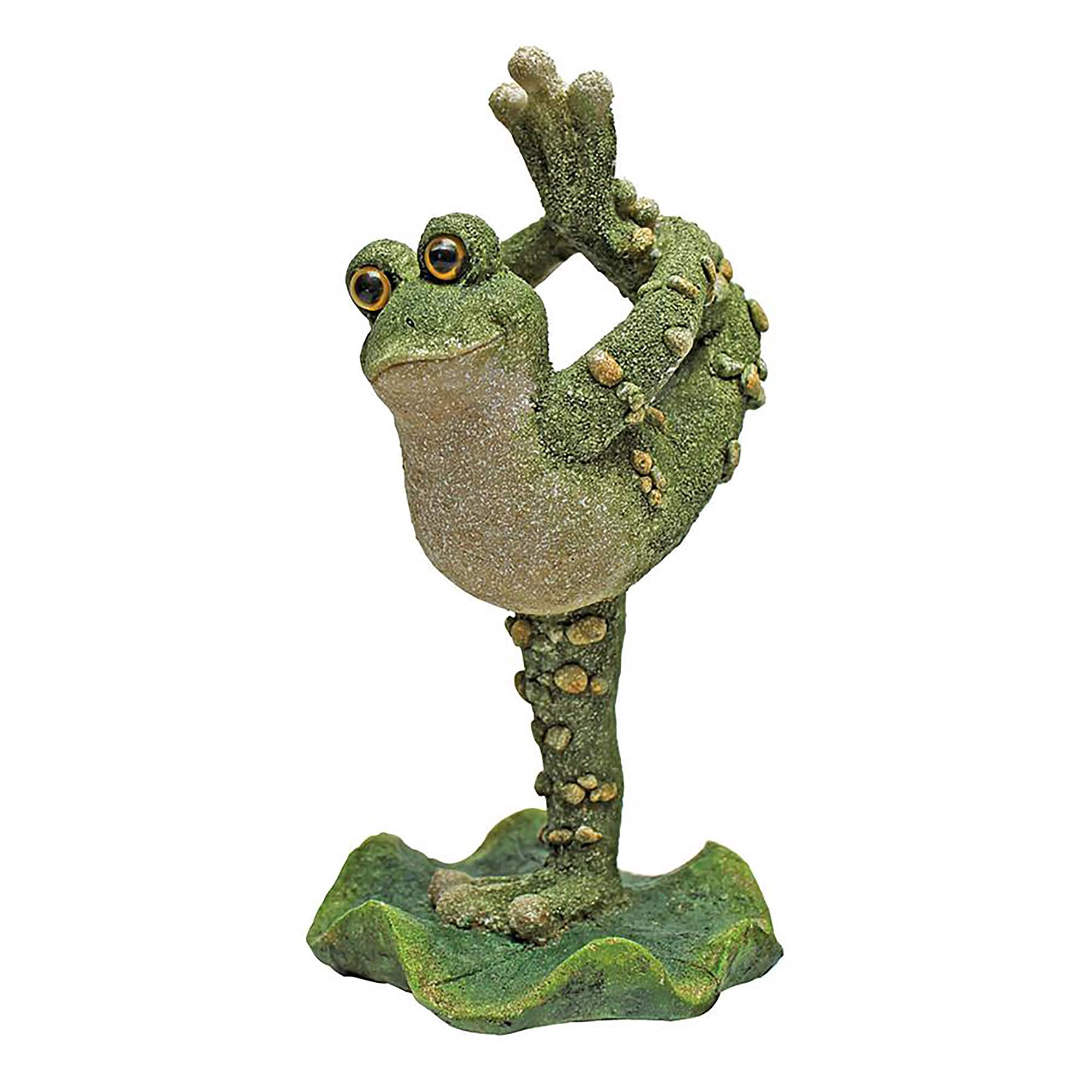 Design Toscano 9&#x22; Leg Up Boogie Down, Dancing Frog Statue