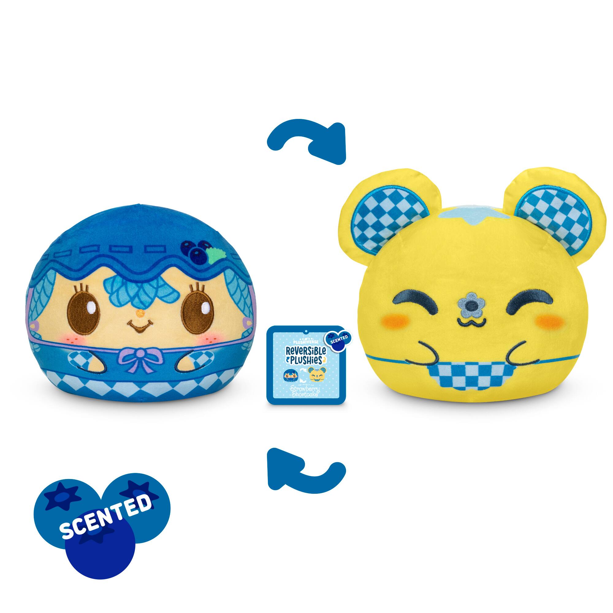 TeeTurtle 4&#x22; Blueberry Muffin &#x26; Cheesecake Mouse Scented Reversible Plushie
