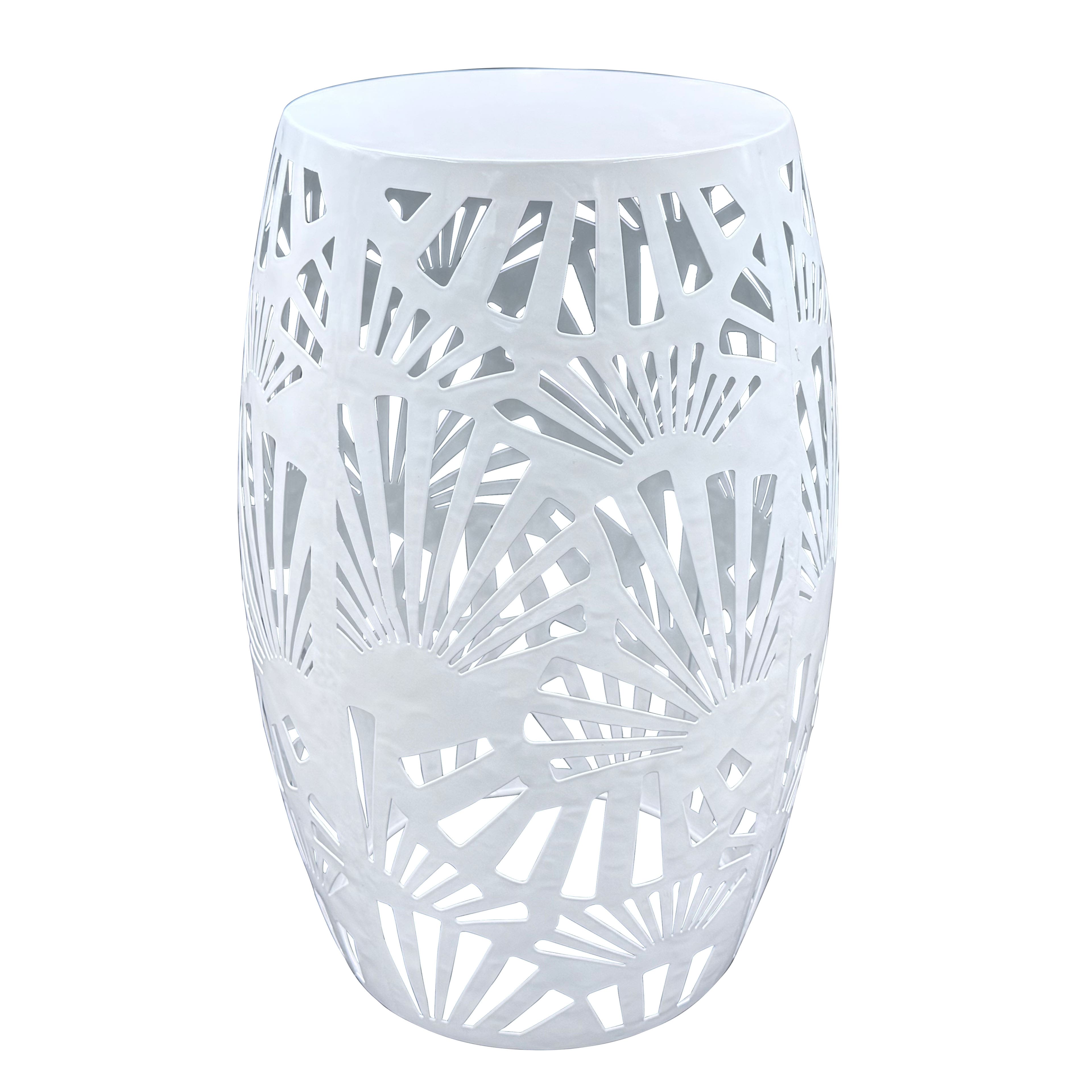 18&#x22; White Outdoor Garden Stool by Ashland&#xAE;