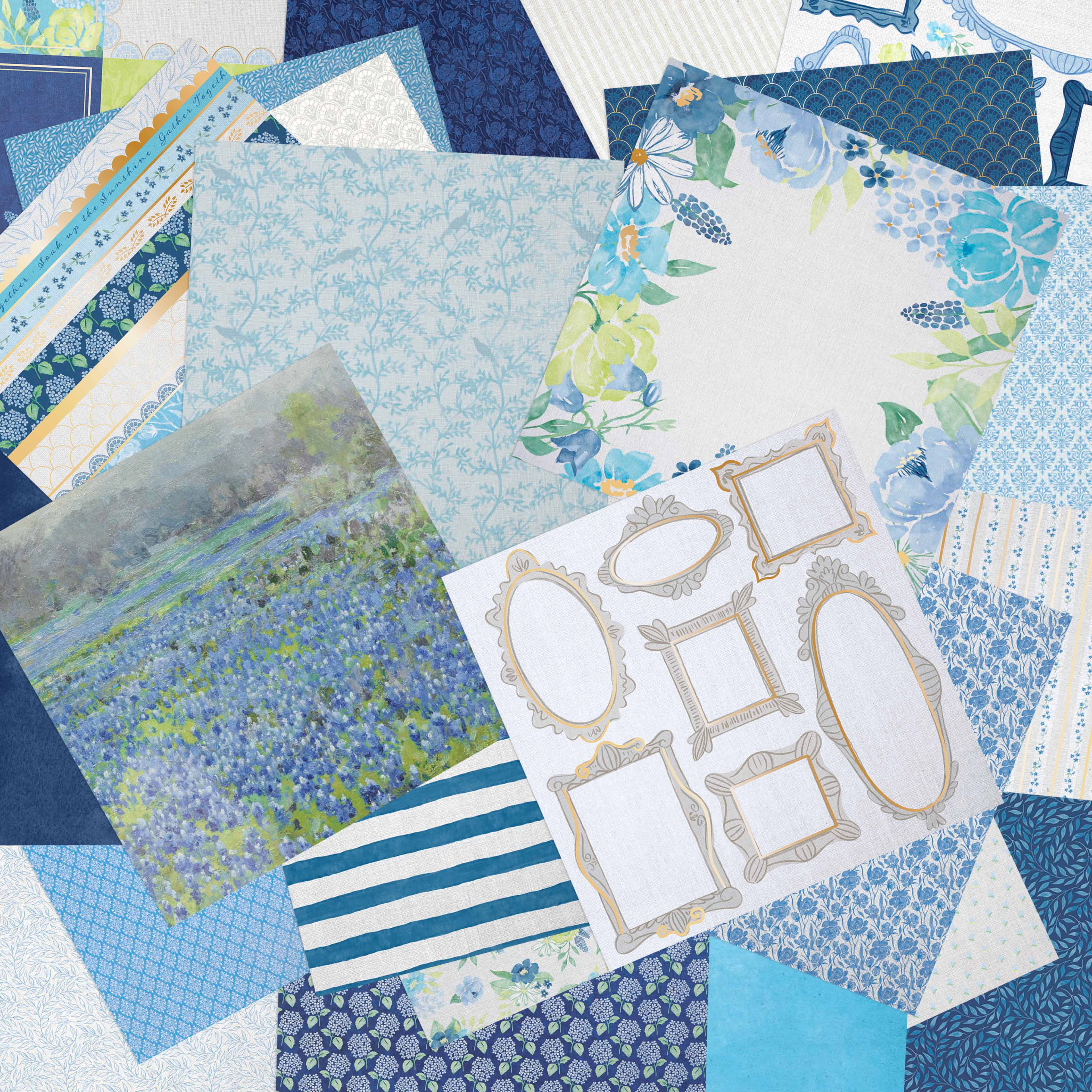 Craft Smith 12&#x22; x 12&#x22; Blue Meadow Paper Pad, 48 Sheets