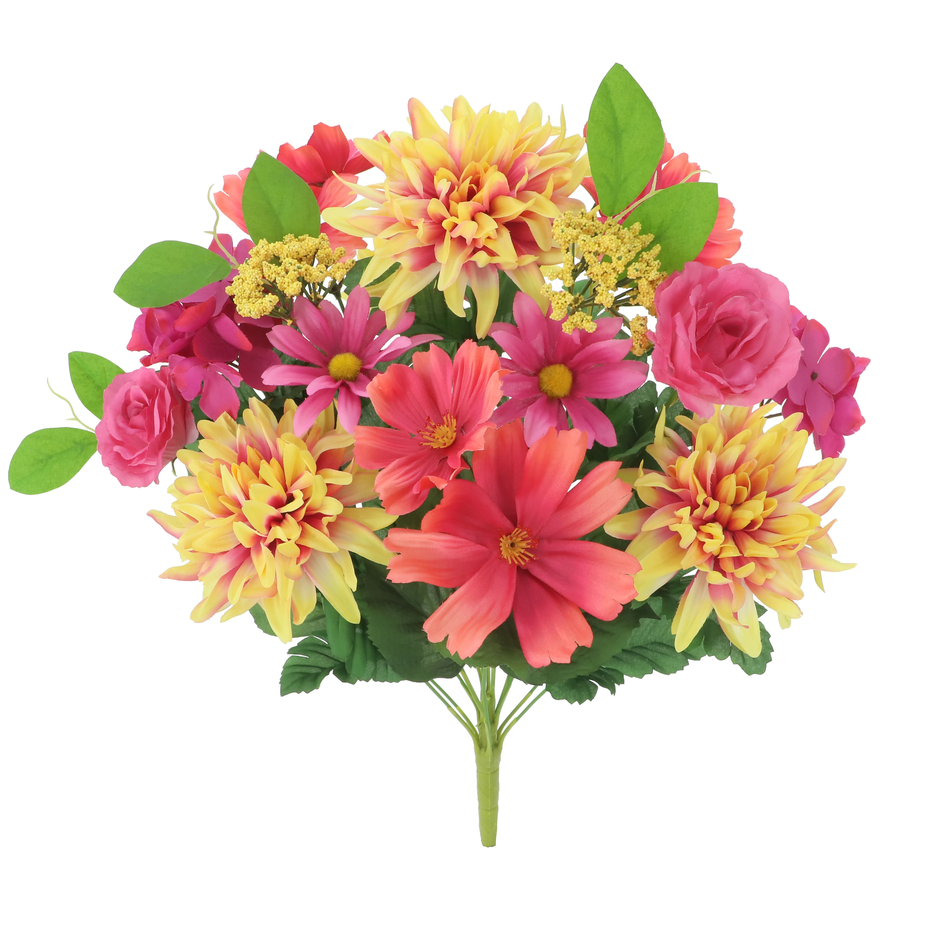 21" Pink Dahlia & Rose Bush by Ashland®