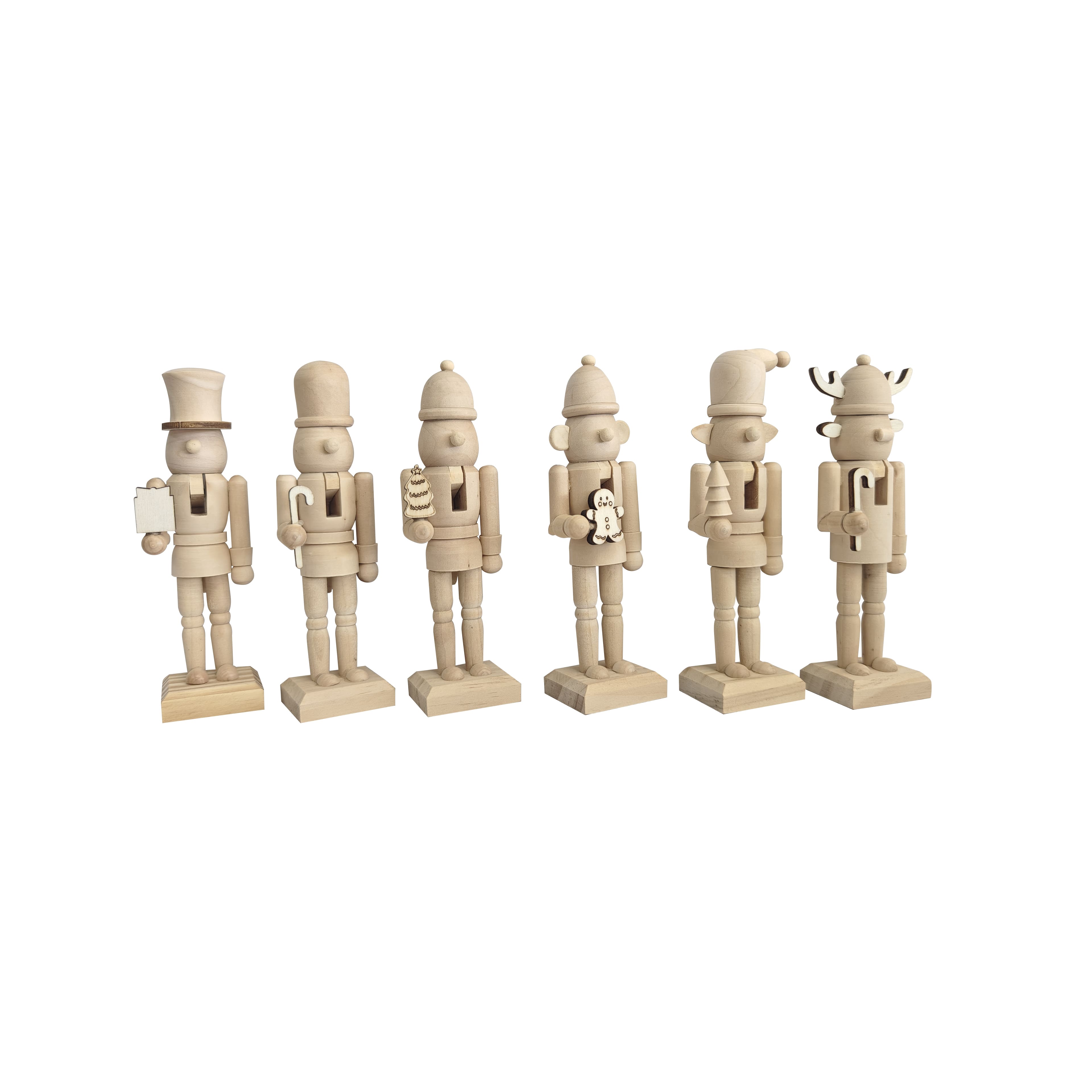 5&#x22; DIY Pinewood Nutcracker Set by Make Market&#xAE;