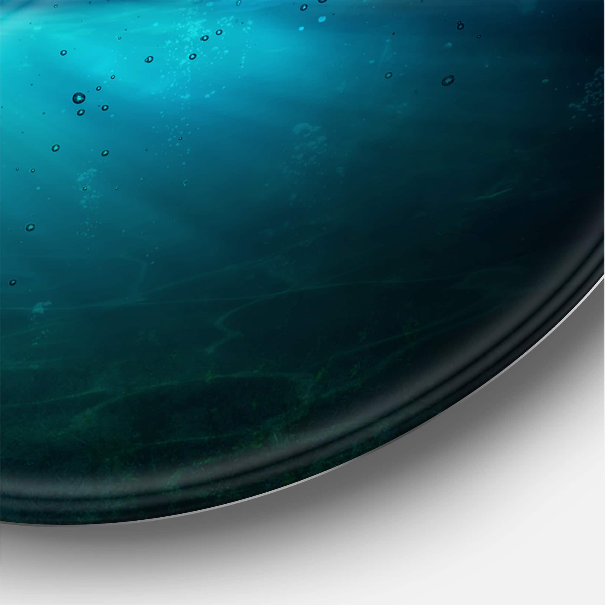 Designart - Romantic Moon Over Deep Blue Sea II - Nautical &#x26; Coastal Metal Circle Wall Art