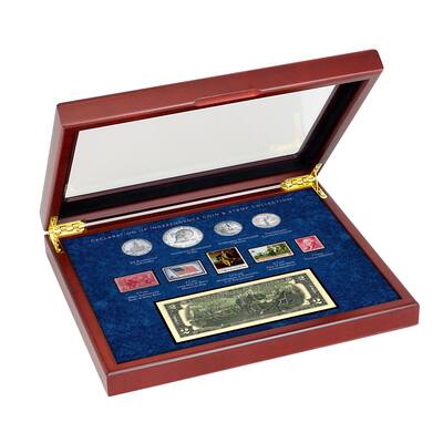 Declaration Of Independence Coin And Stamp Collection 