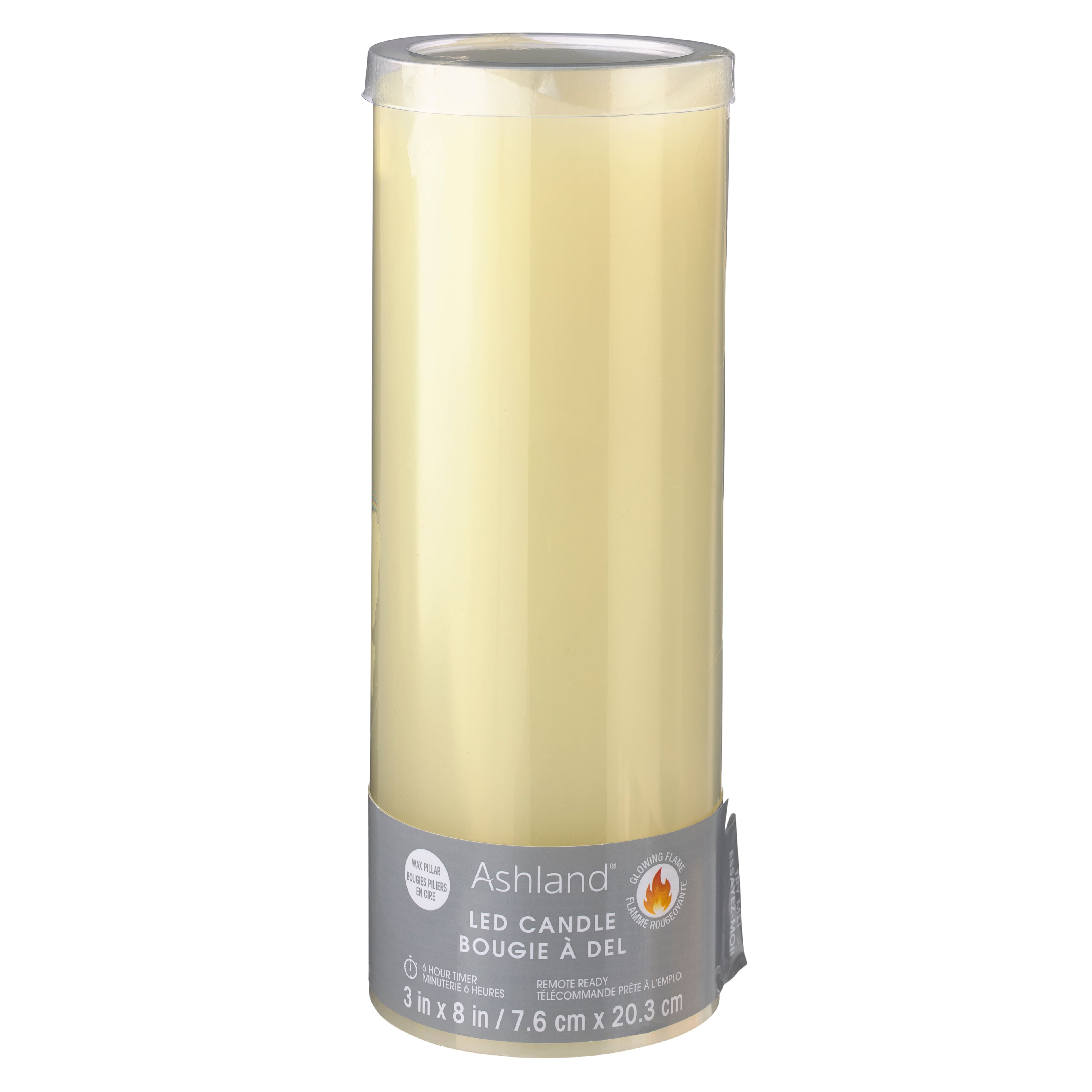 6 Pack: 3" x 8" LED Flame Pillar Candle by Ashland®