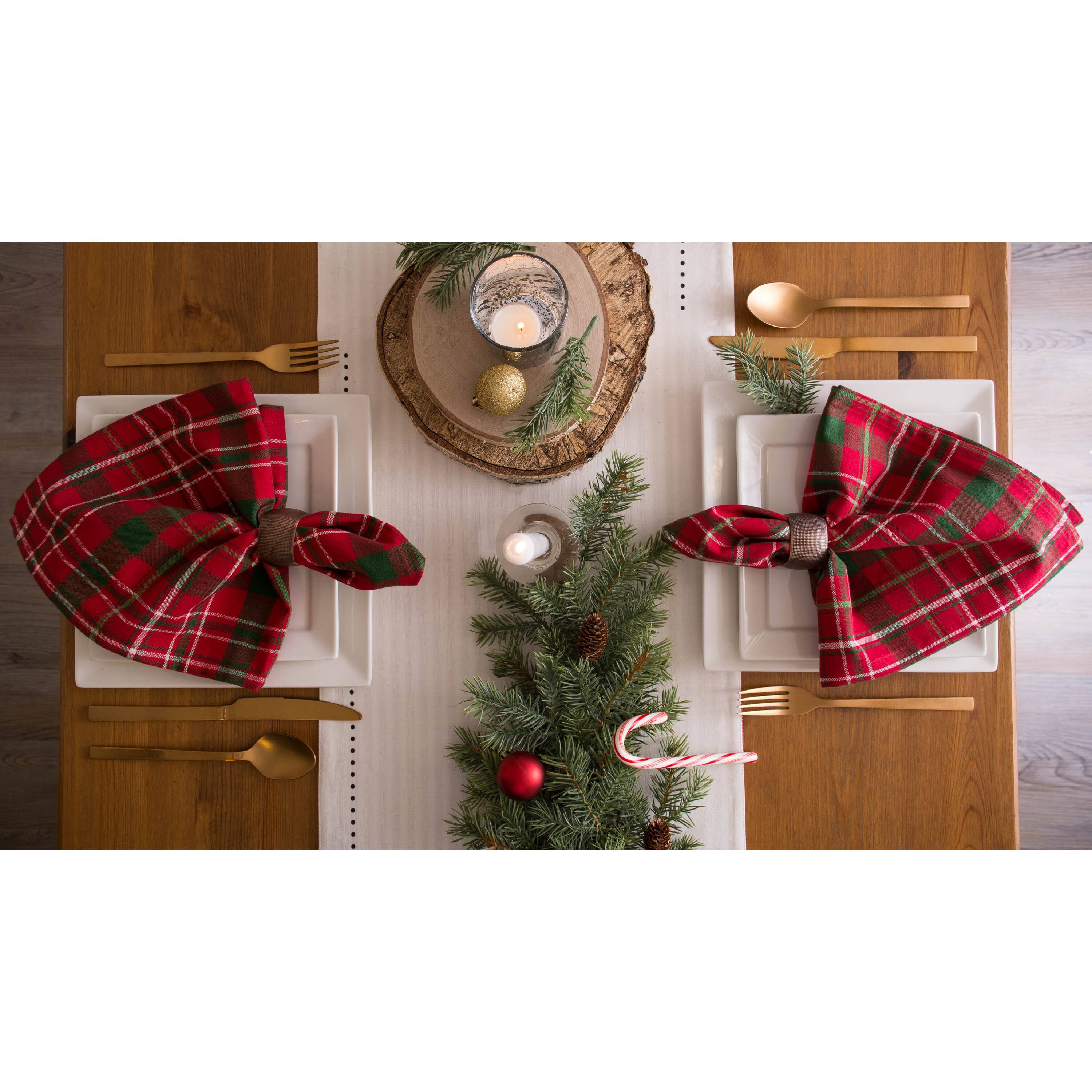 DII&#xAE; Tartan Holly Plaid Napkin Set, 6ct. 