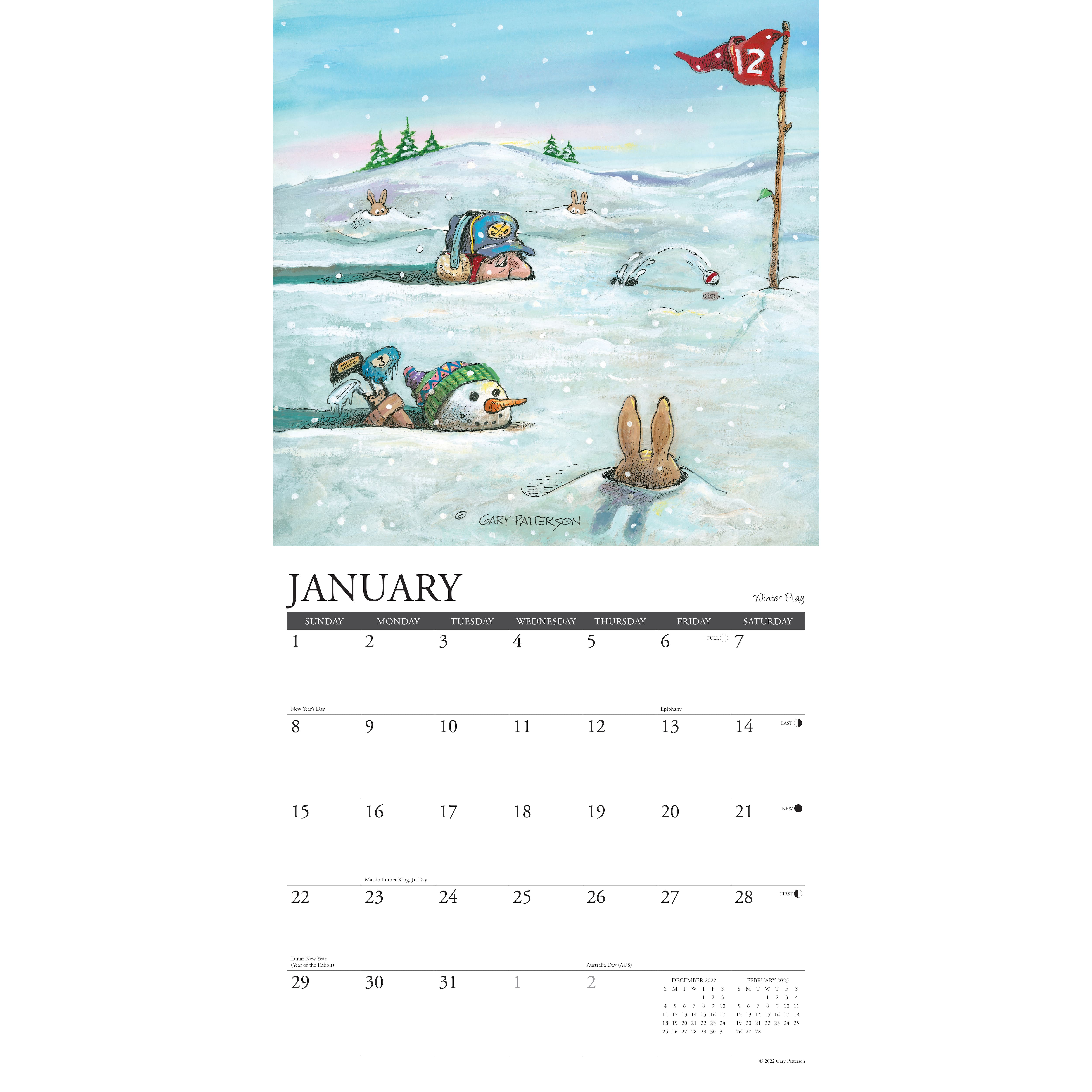 2023 Gary Patterson's Golf Crazy Wall Calendar Wall Calendars Michaels